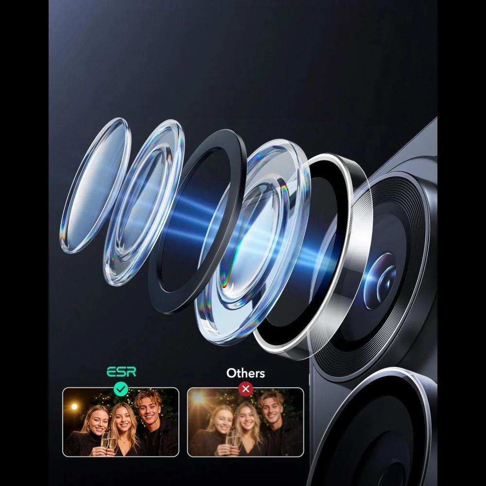 Kameraglas für Samsung Galaxy S26 Ultra, ESR Armorite Camera Protector, Transparent mit schwarzen Rahmen - Image 12