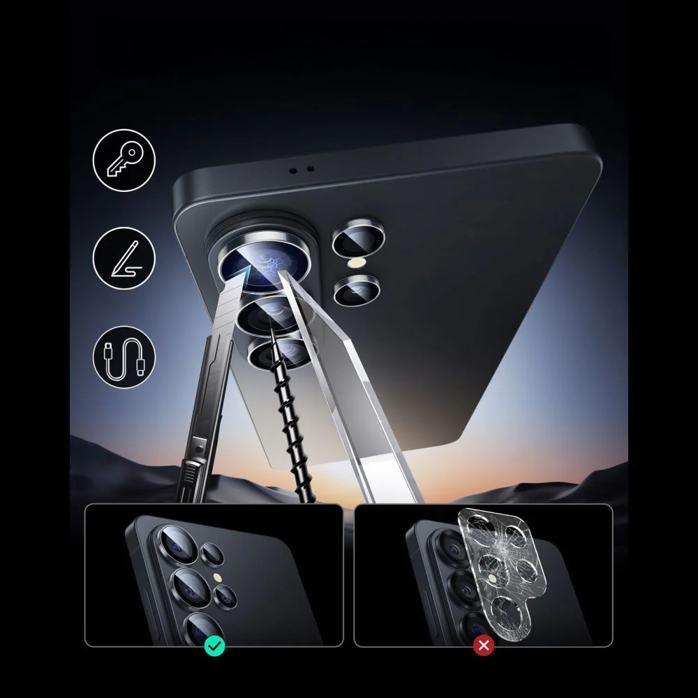 Kameraglas für Samsung Galaxy S26 Ultra, ESR Armorite Camera Protector, Transparent mit schwarzen Rahmen - Image 5