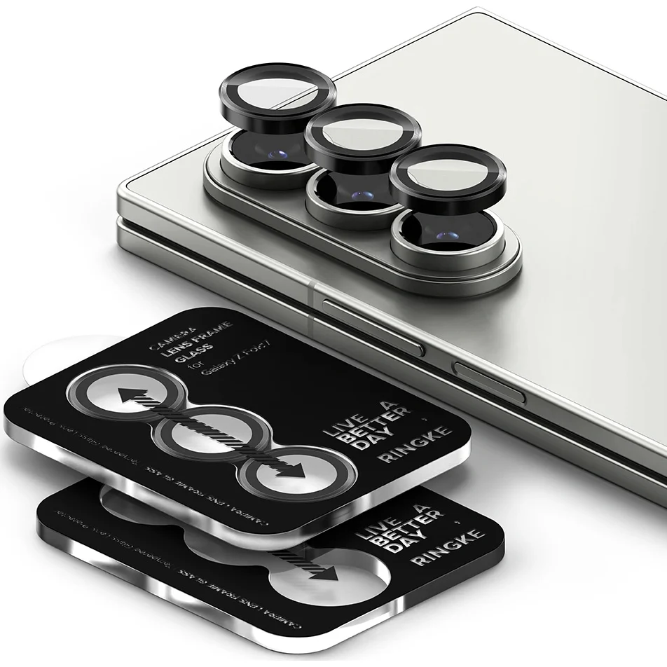 Kameraschutz für Samsung Galaxy Z Fold7, Ringke Camera Lens Frame Glass, 2-Pack, Schwarz - Image 4