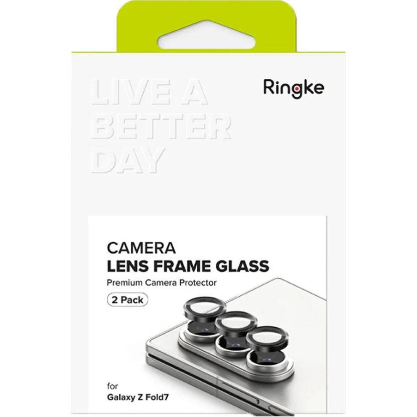 Kameraschutz für Samsung Galaxy Z Fold7, Ringke Camera Lens Frame Glass, 2-Pack, Schwarz - Image 9