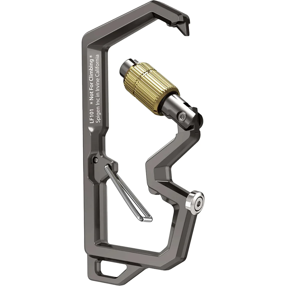 Karabiner mit Schlüsselband und Schlüsselring, Spigen Carabiner LF101, Silber - Image 4