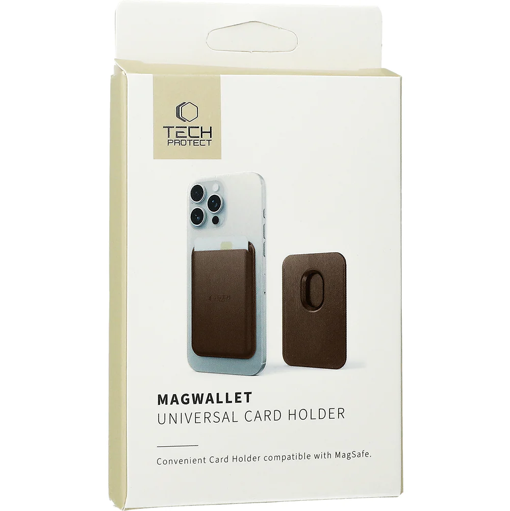 Kartenetui mit MagSafe, Tech-Protect MagWallet, Braun - Image 4