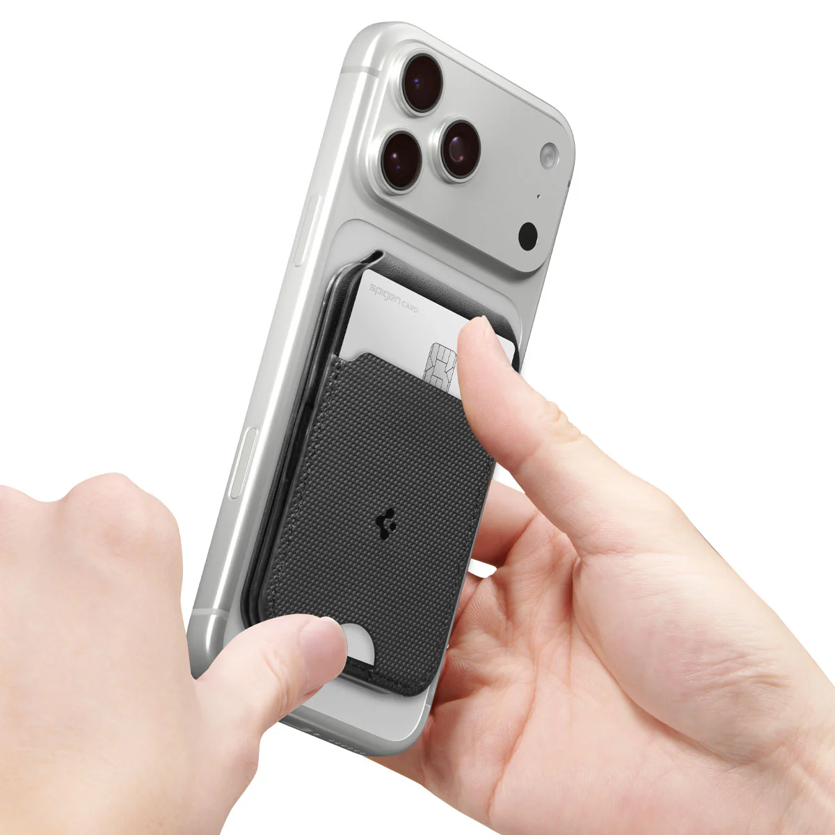 Kartenetui mit Ständer Spigen Slim Fold Mag S314-2 mit MagSafe, Schwarz - Image 13