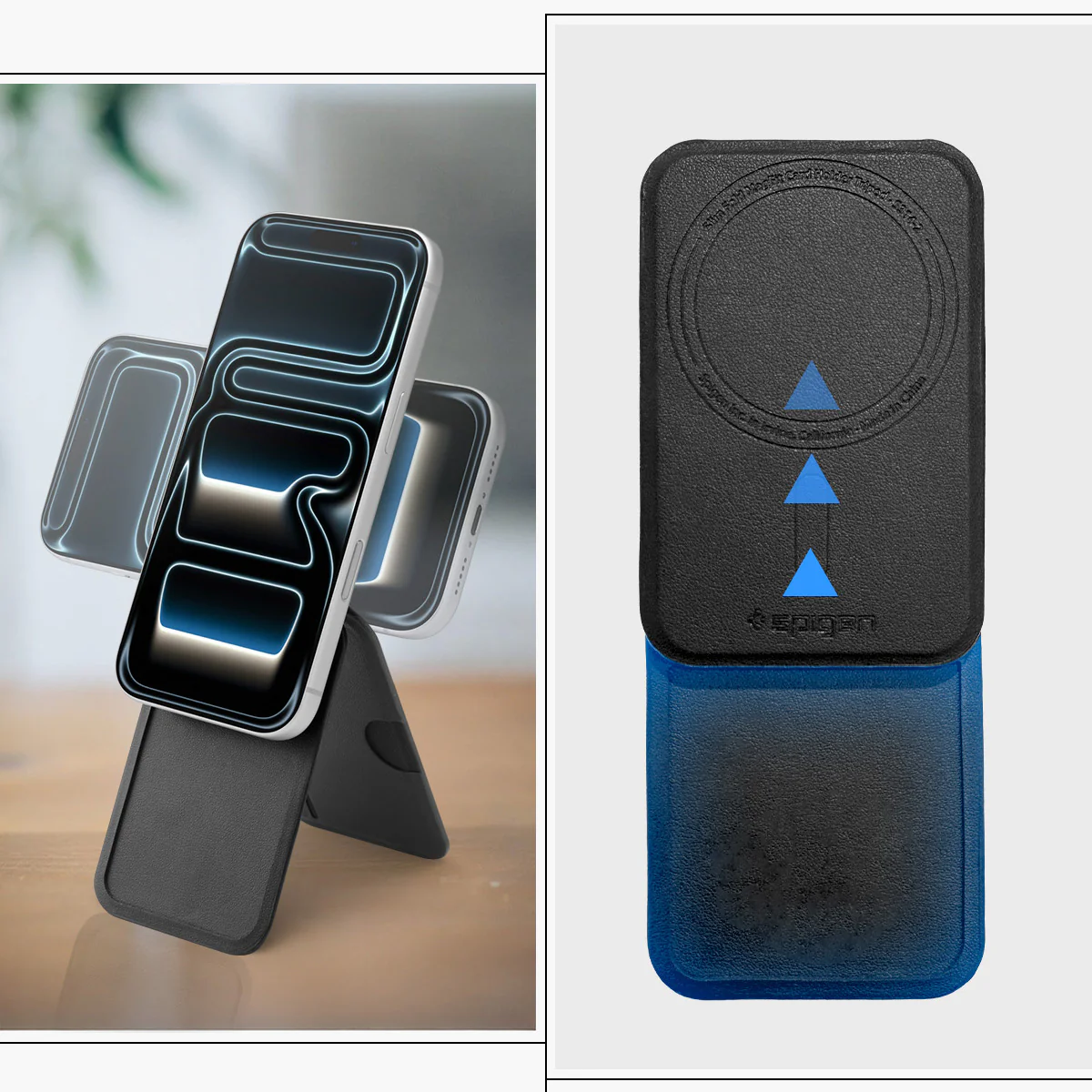 Kartenetui mit Ständer Spigen Slim Fold Mag S314-2 mit MagSafe, Schwarz - Image 17