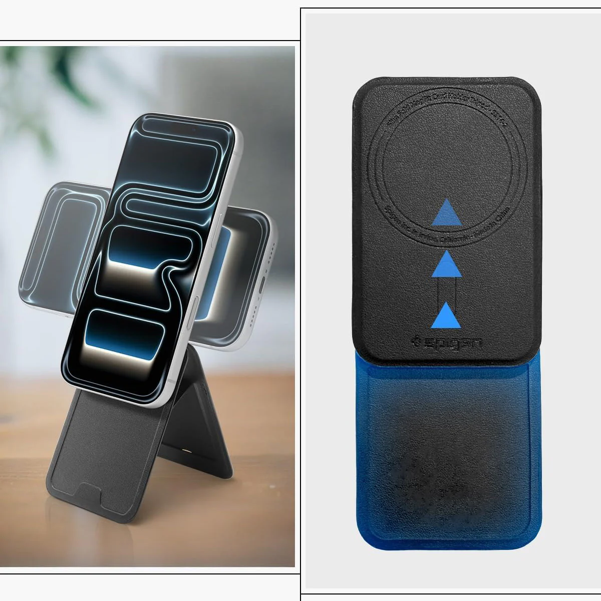 Kartenetui mit Ständer Spigen Slim Fold Mag S314-3 mit MagSafe, Schwarz - Image 18