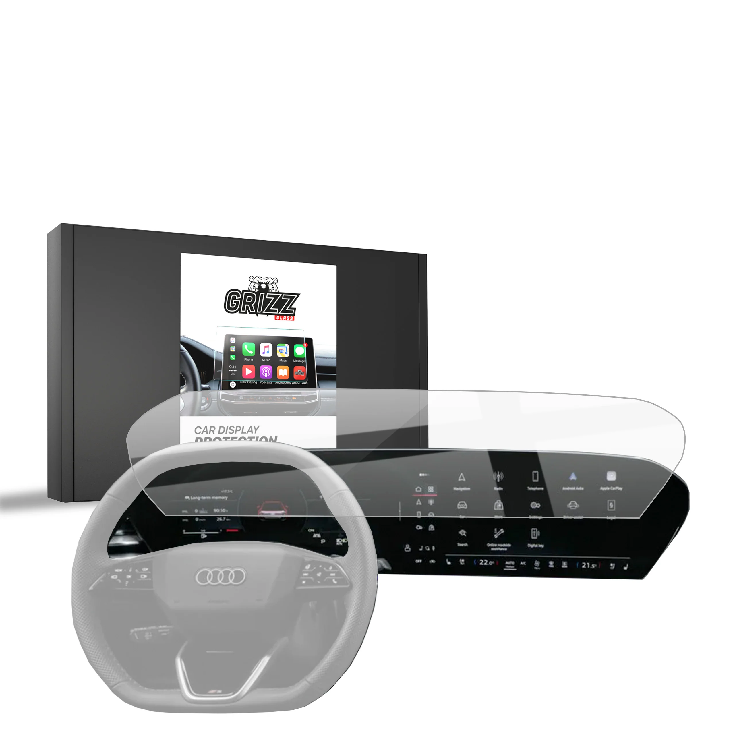 Keramische Autodisplayfolie für Audi A6 C9 14,5" (2025), Grizz Protector