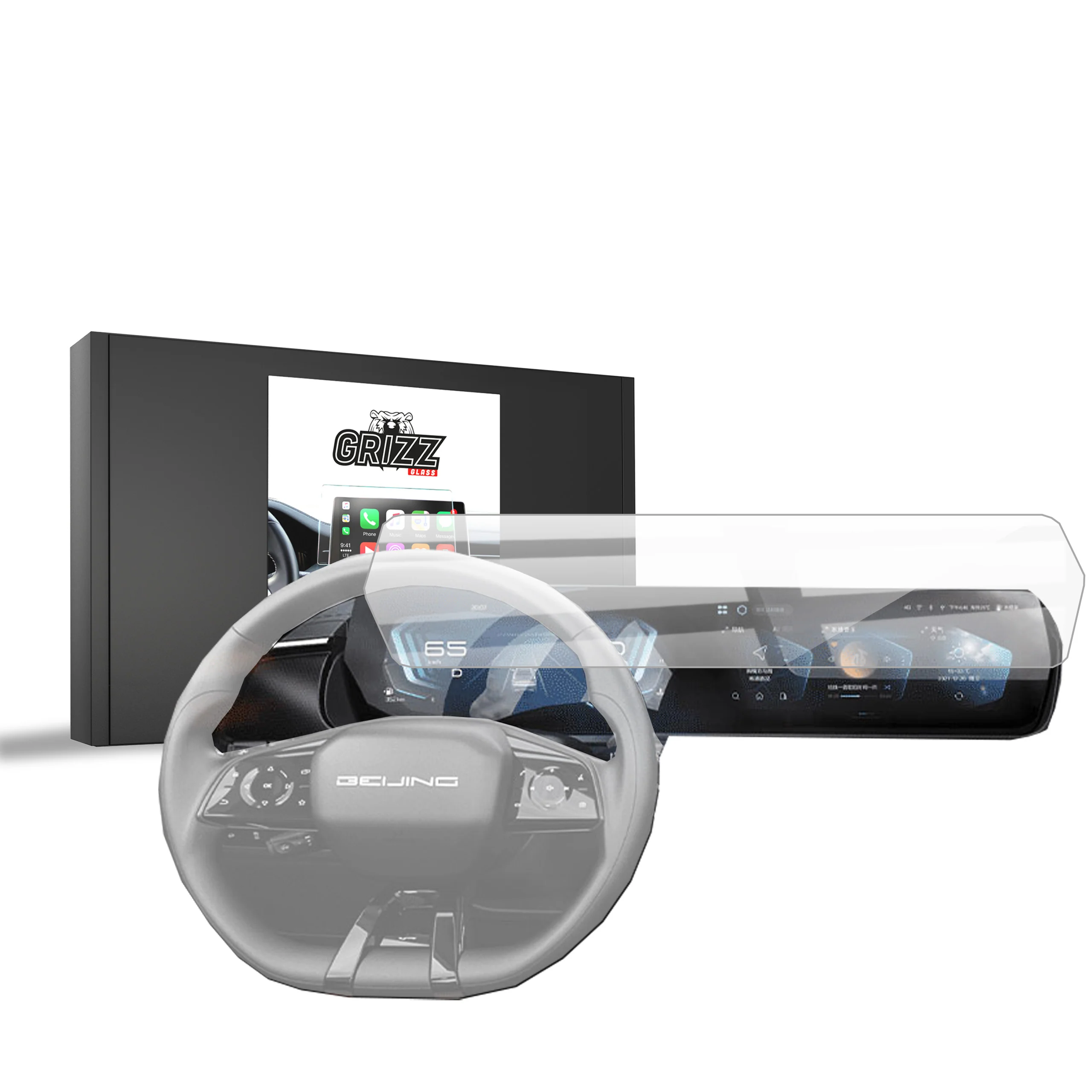 Keramische Autodisplayfolie für BAIC BEIJING 7 (2024-2025), Grizz Protector