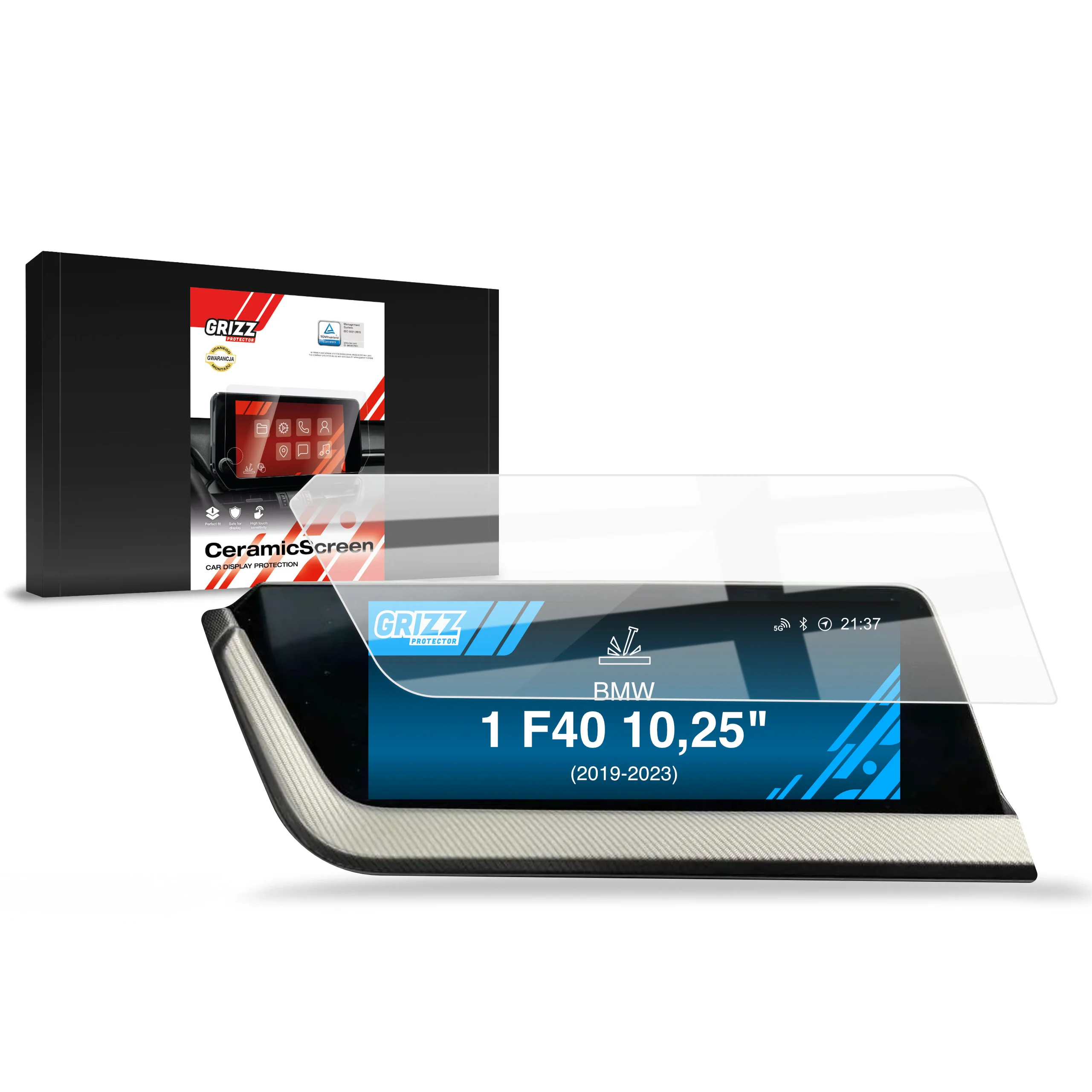 Keramische Autodisplayfolie für BMW 1 F40 8,8" (2019-2023), Grizz Protector