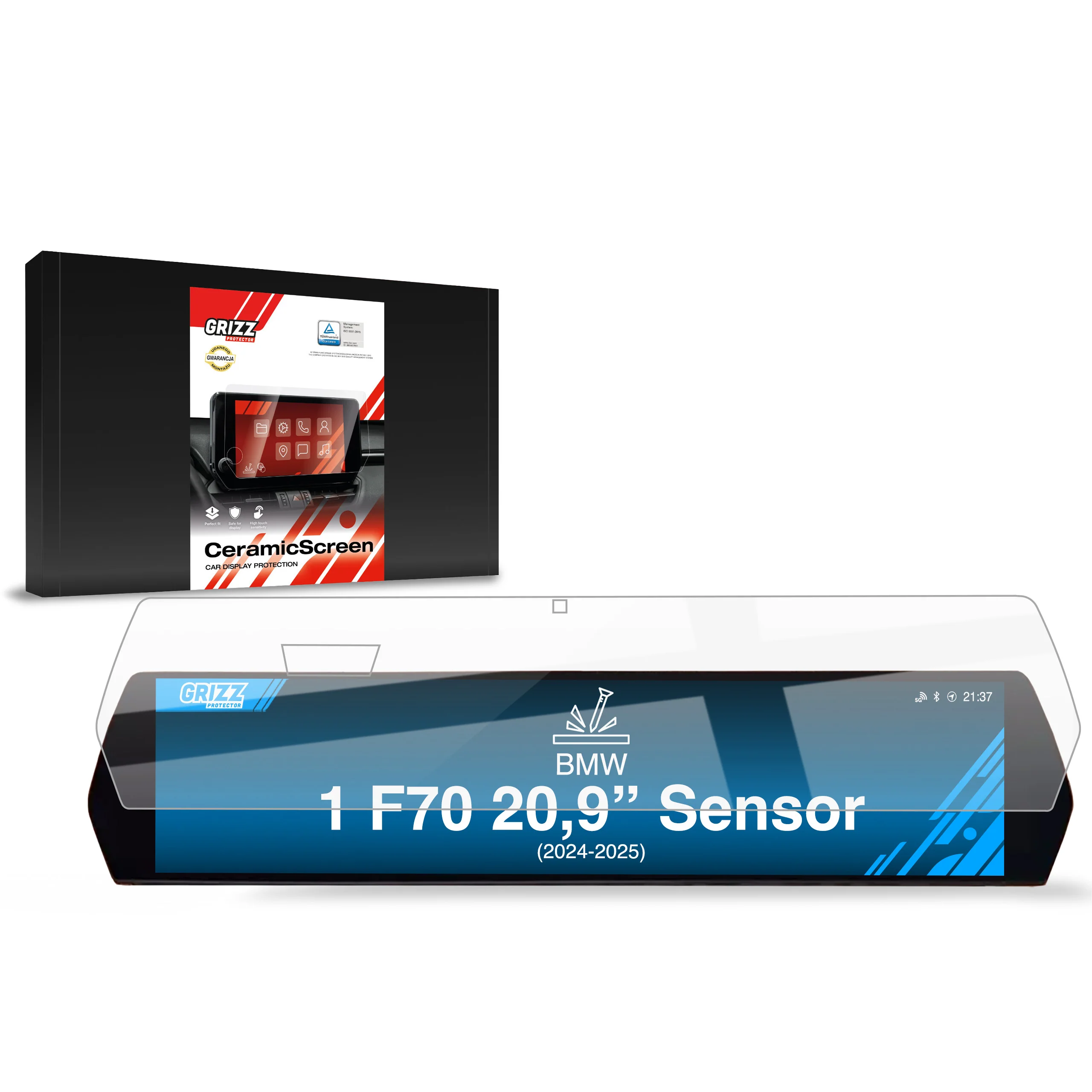 Keramische Autodisplayfolie für BMW 1 F70 Sensor (2024-2025), Grizz Protector
