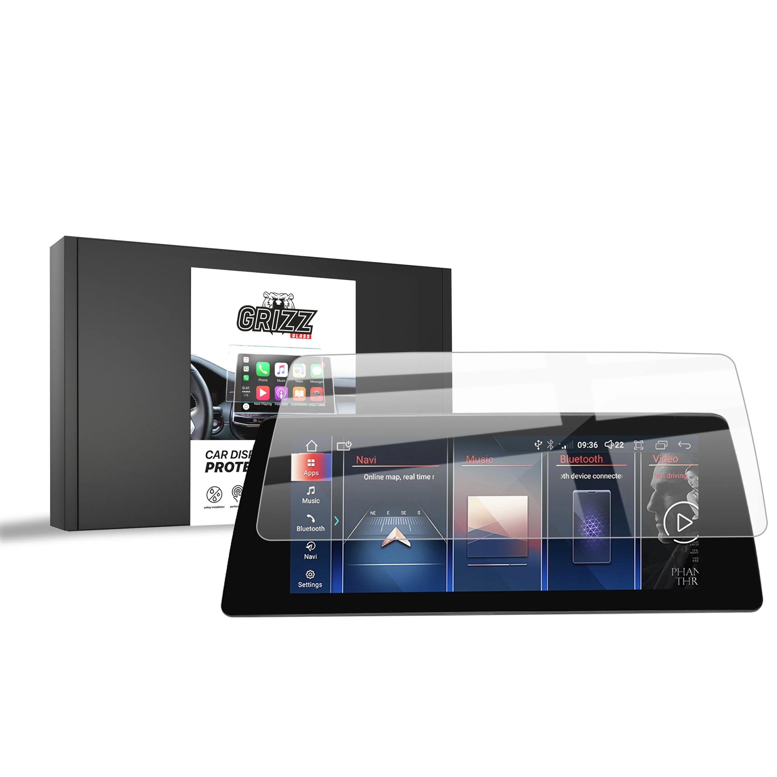 Keramische Autodisplayfolie für BMW 4 F32 F33 F36 Android Radio 10,25" (2013-2021), Grizz Protector