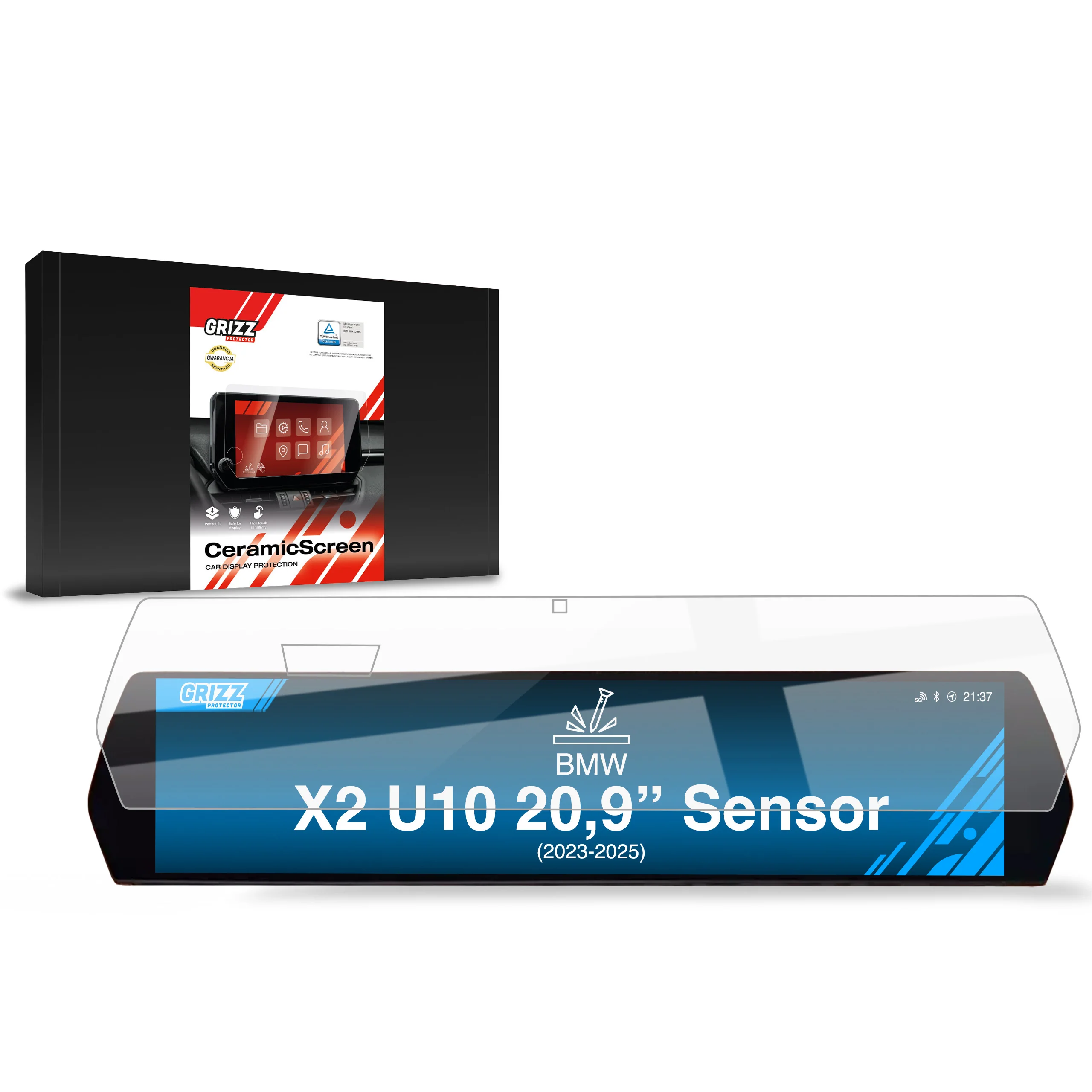 Keramische Autodisplayfolie für BMW X2 U10 Sensor (2023-2025), Grizz Protector