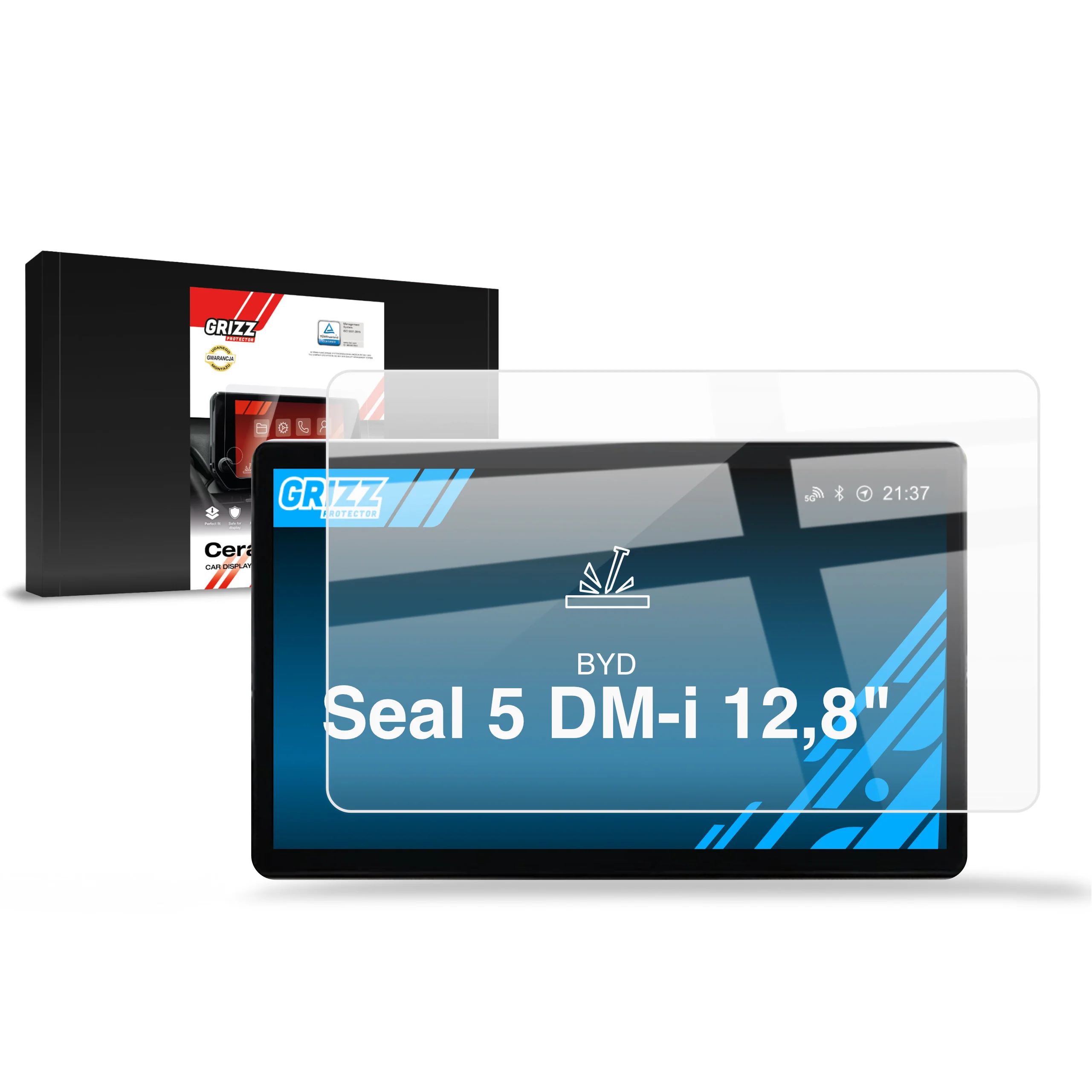 Keramische Autodisplayfolie für BYD Seal 5 DM-i 12,8" (2025-2026), Grizz Protector