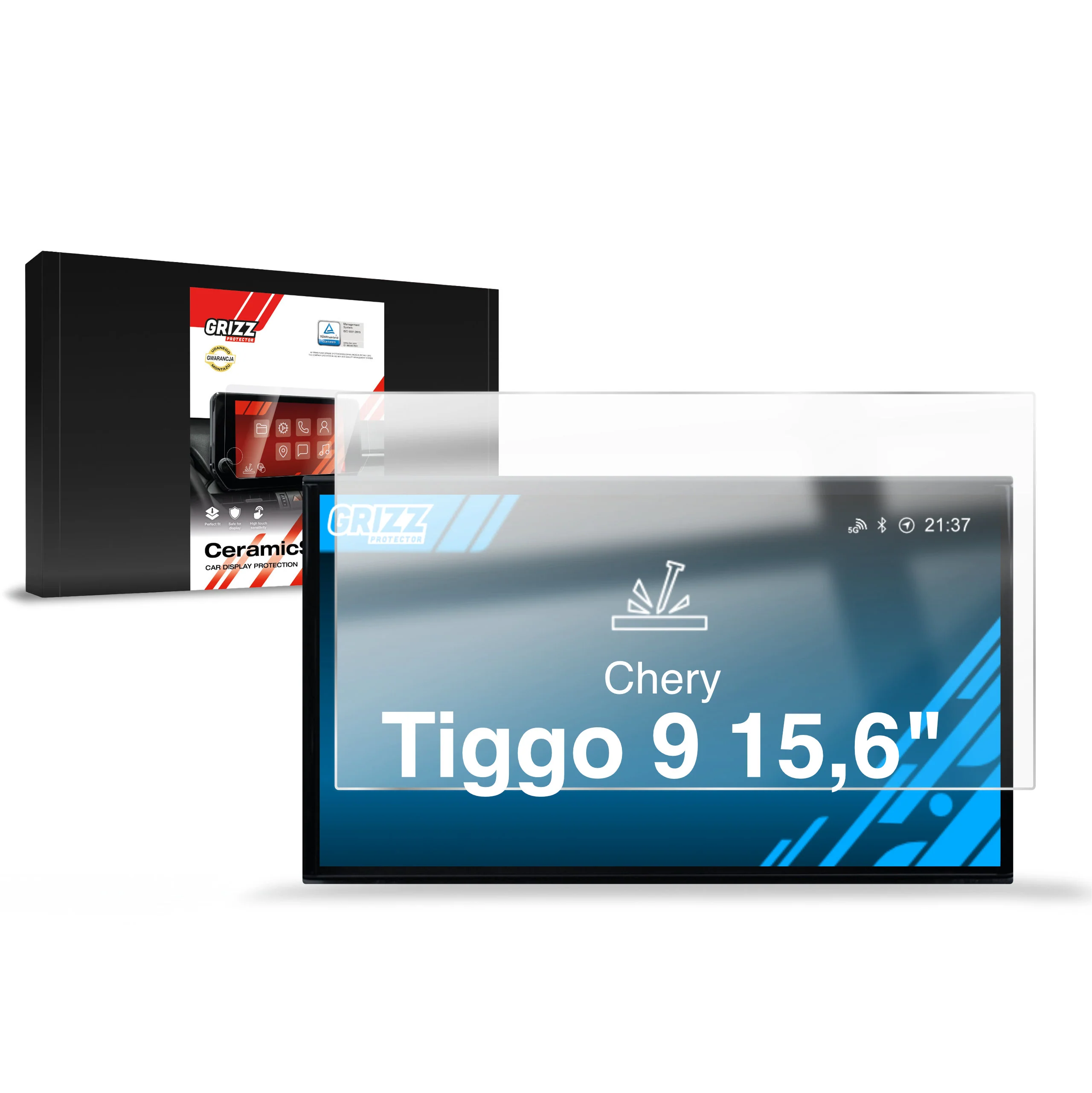 Keramische Autodisplayfolie für Chery Tiggo 9 15,6" (2025-2026), Grizz Protector