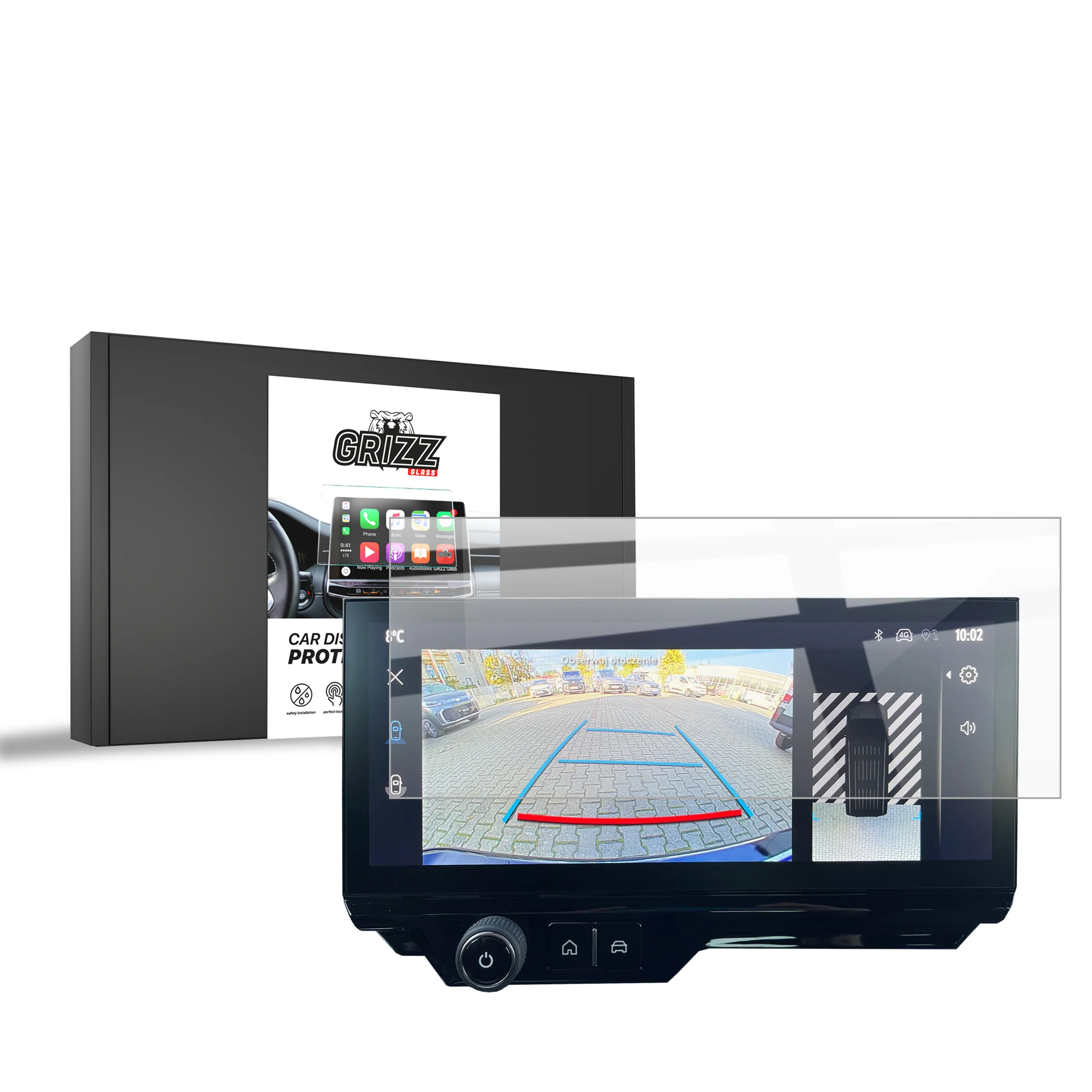 Keramische Autodisplayfolie für Fiat Doblo 3 10" (2023-2025), Grizz Protector