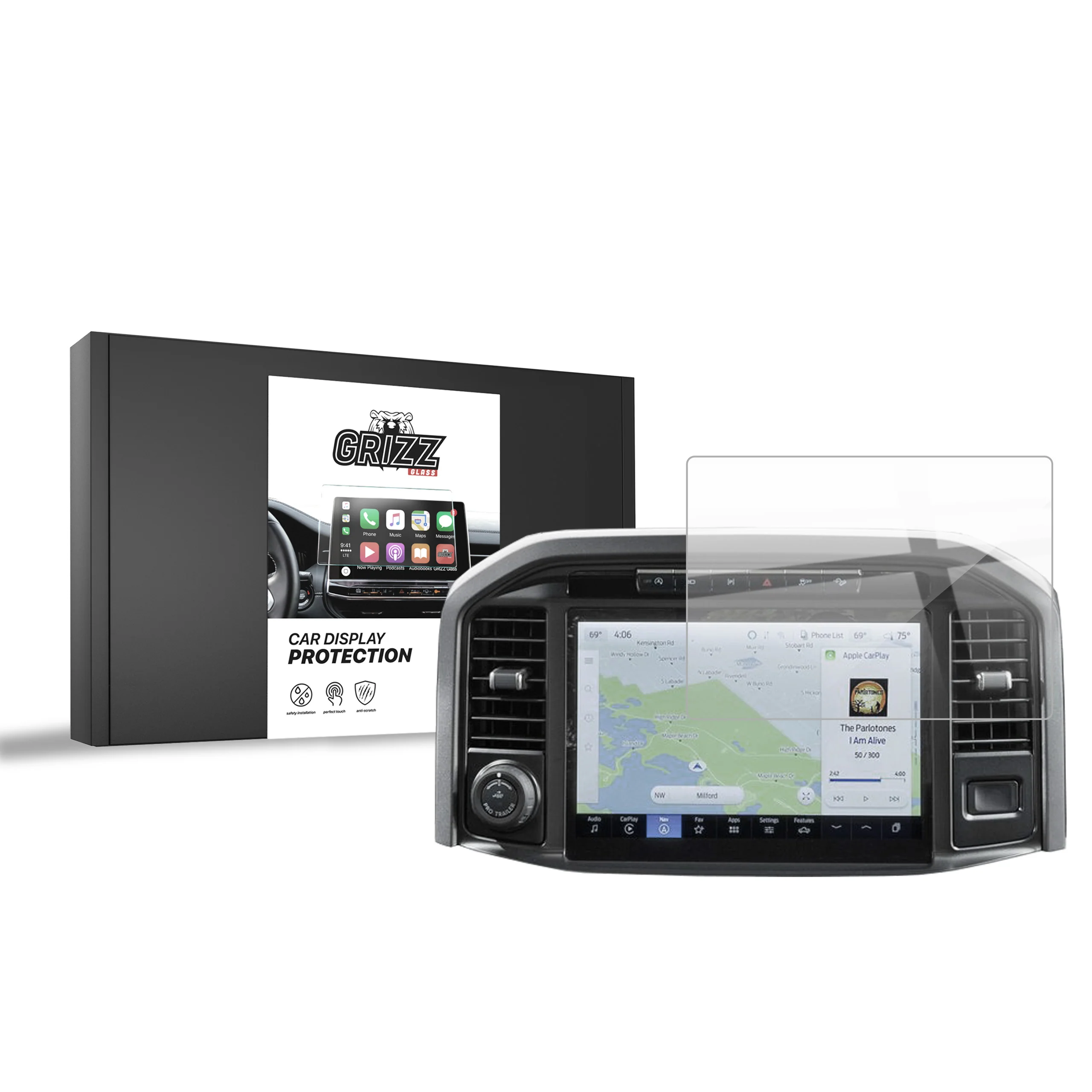 Keramische Autodisplayfolie für Ford F150 Uconnect 12" (2021-2025), Grizz Protector