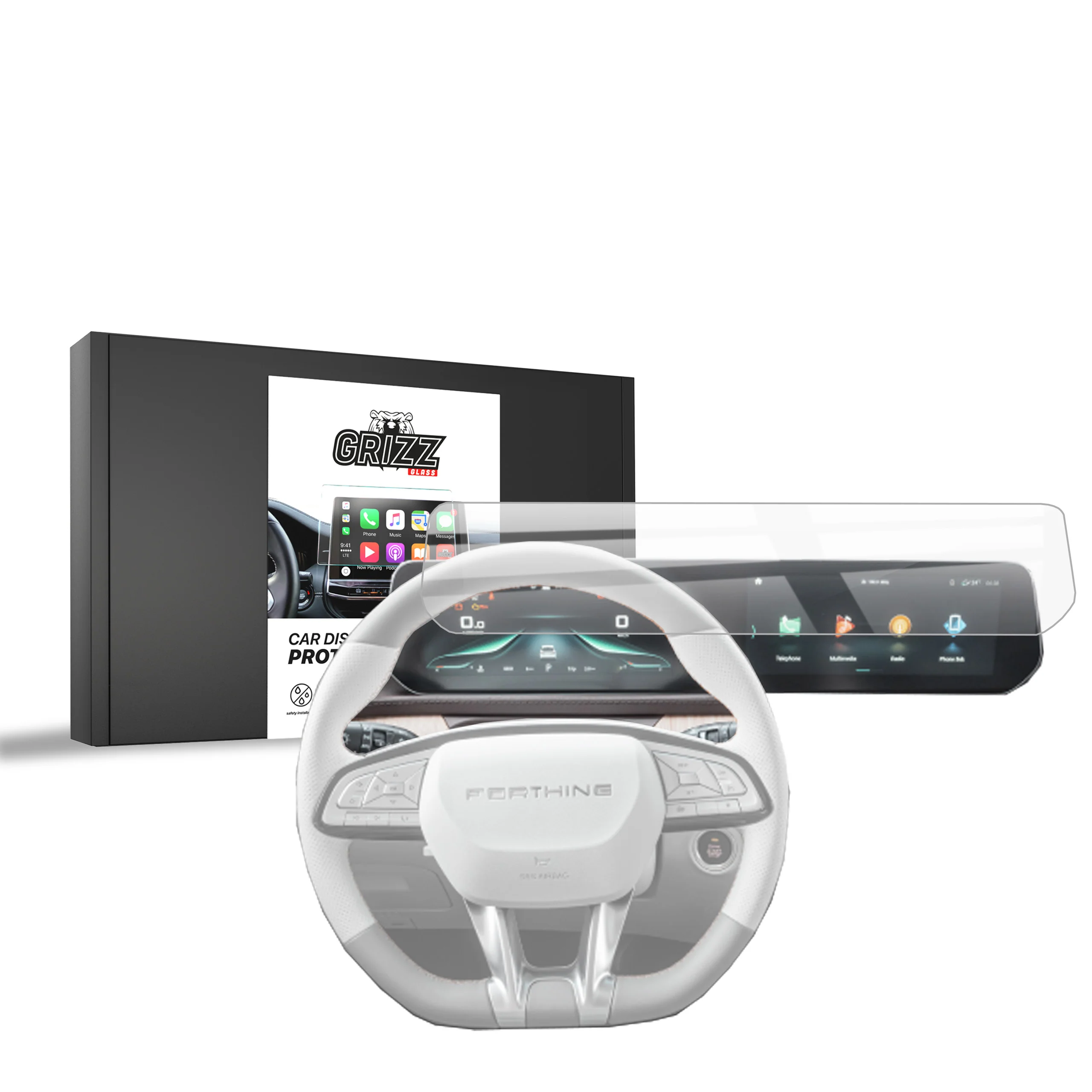 Keramische Autodisplayfolie für Forthing U-Tour 10,25" (2024-2025), Grizz Protector
