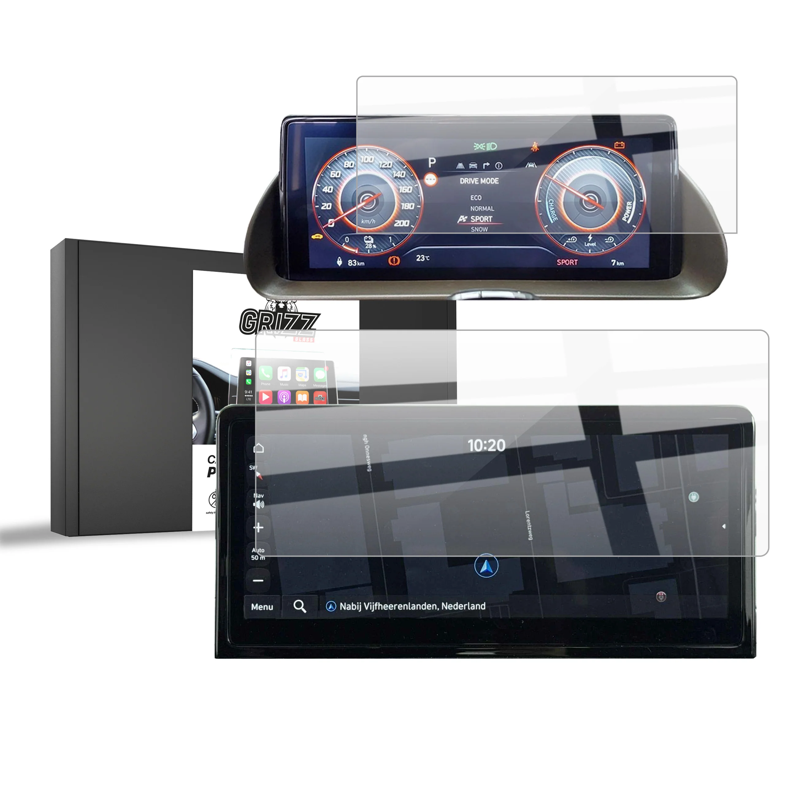 Keramische Autodisplayfolie für Hyundai Inster 10,25" (2025), Grizz Protector