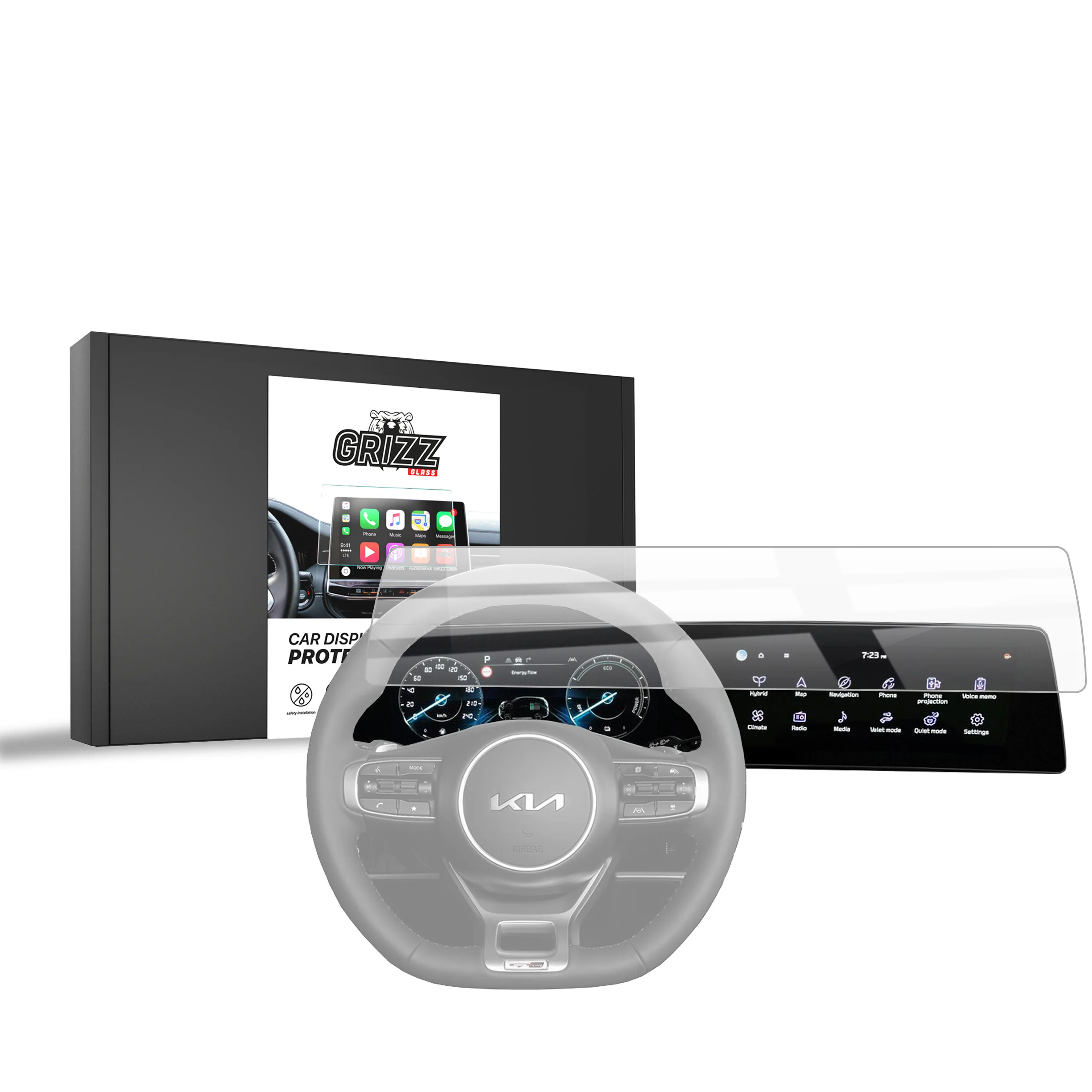 Keramische Autodisplayfolie für Kia Sportage 5 Business Line (2021-2024), Grizz Protector