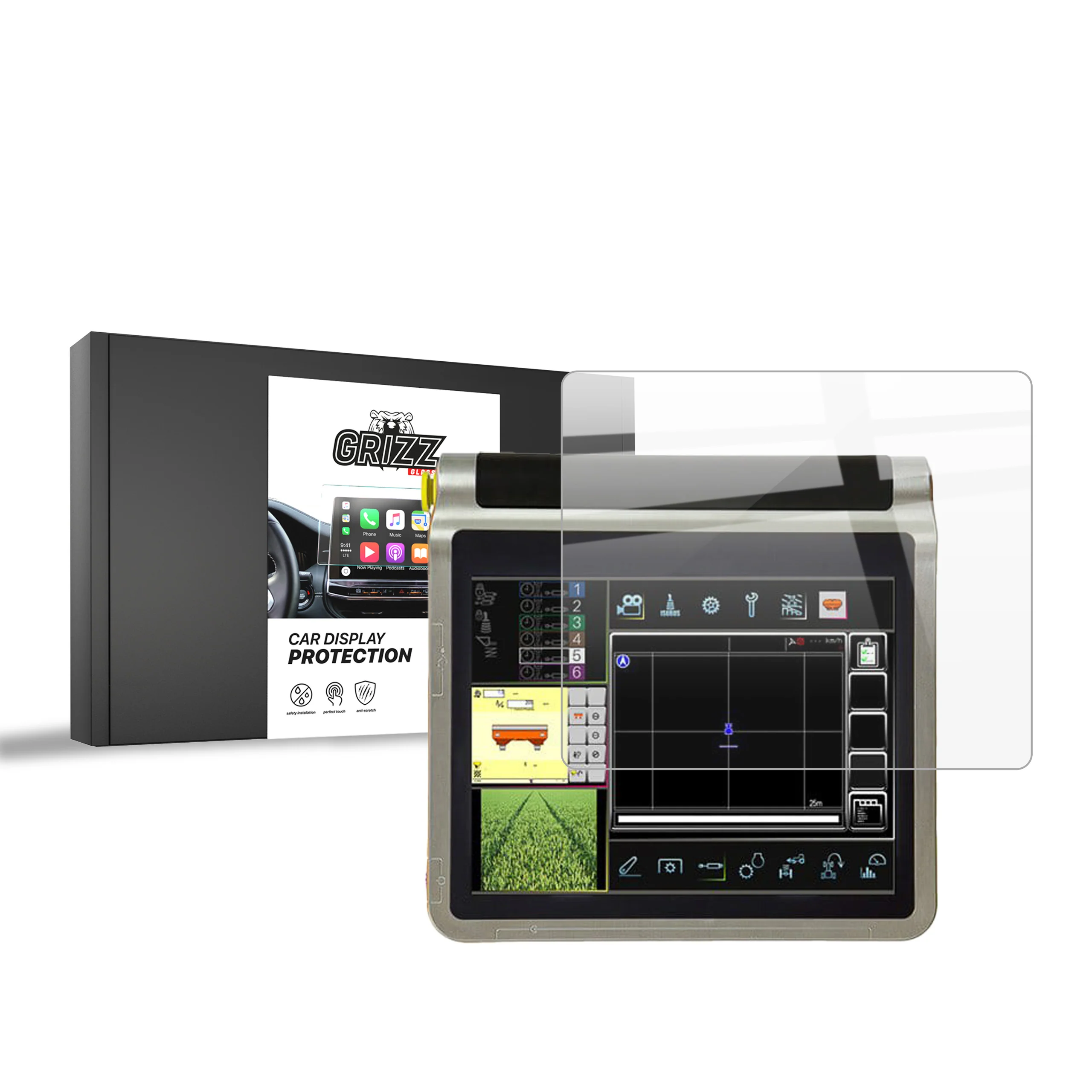 Keramische Autodisplayfolie für Kubota K-Monitor Pro, Grizz Protector