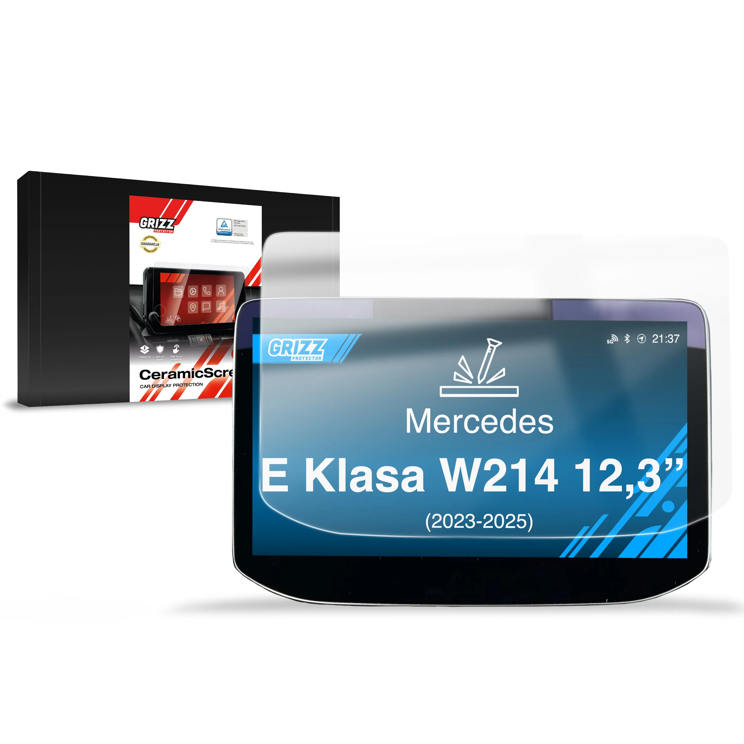Keramische Autodisplayfolie für Mercedes E Klasse W214 Widescreen (2023-2025), Grizz Protector