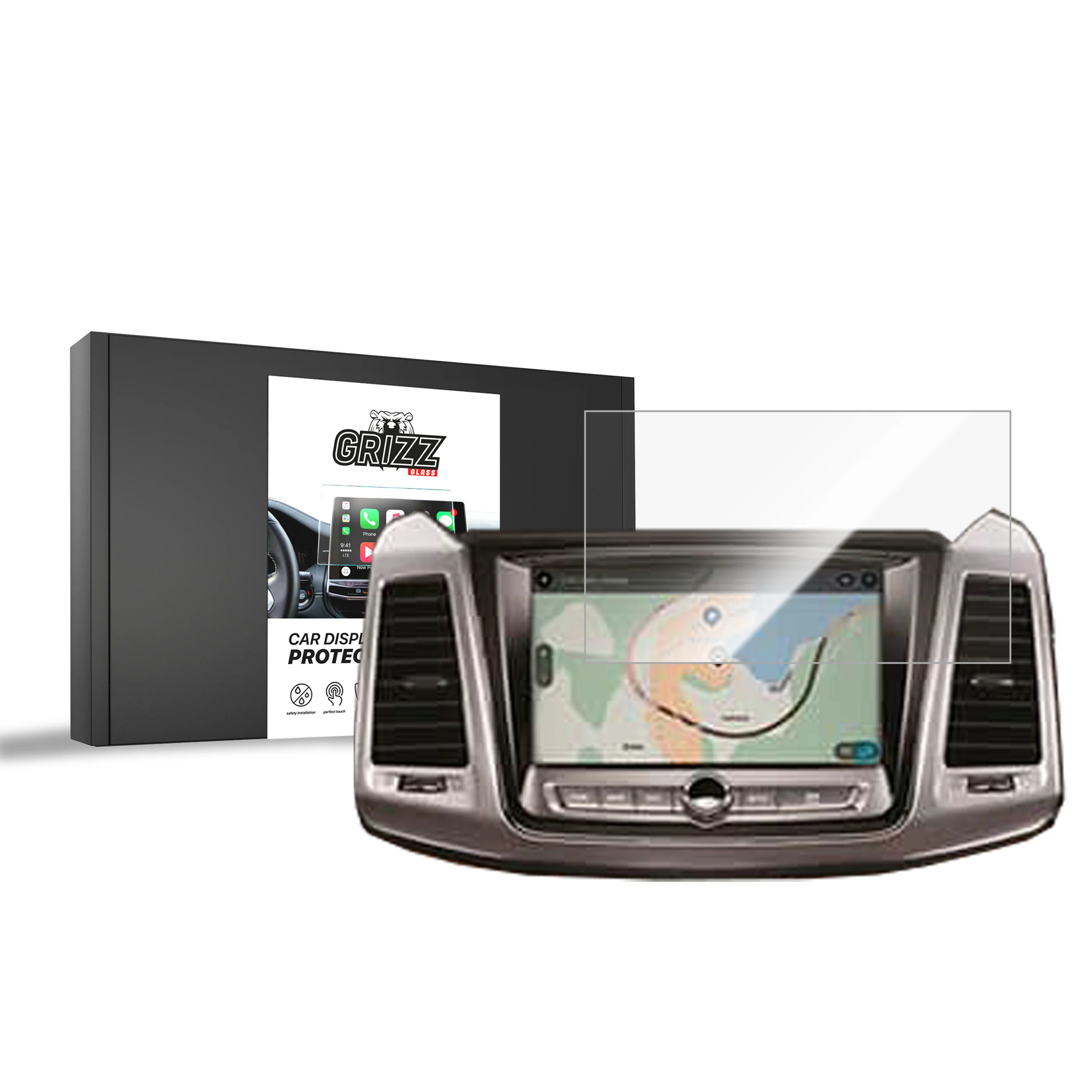 Keramische Autodisplayfolie für SsangYong Musso Grand 8" (2023-2025), Grizz Protector