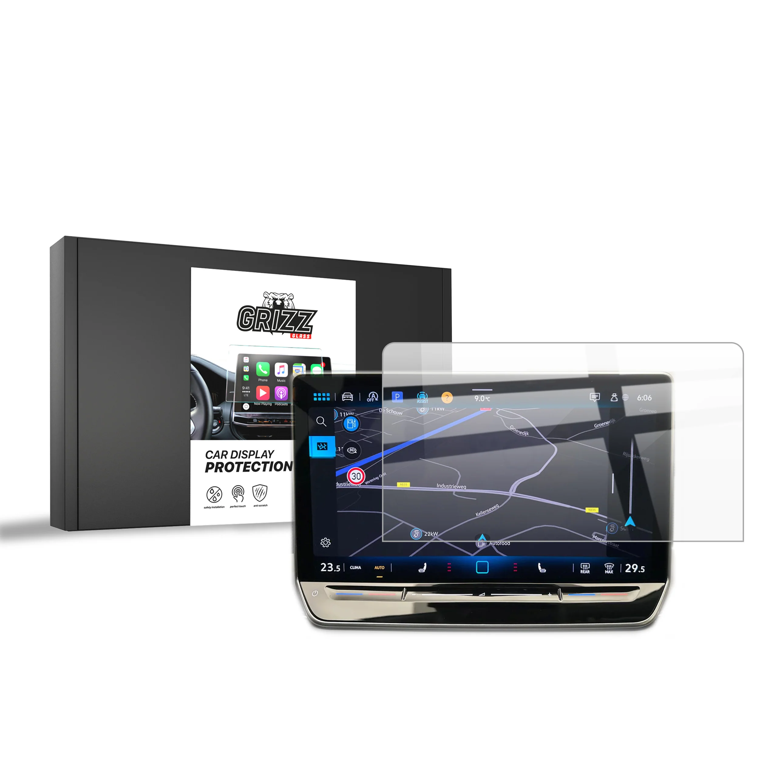 Keramische Autodisplayfolie für Volkswagen ID.4 12,9" (2024-2025), Grizz Protector