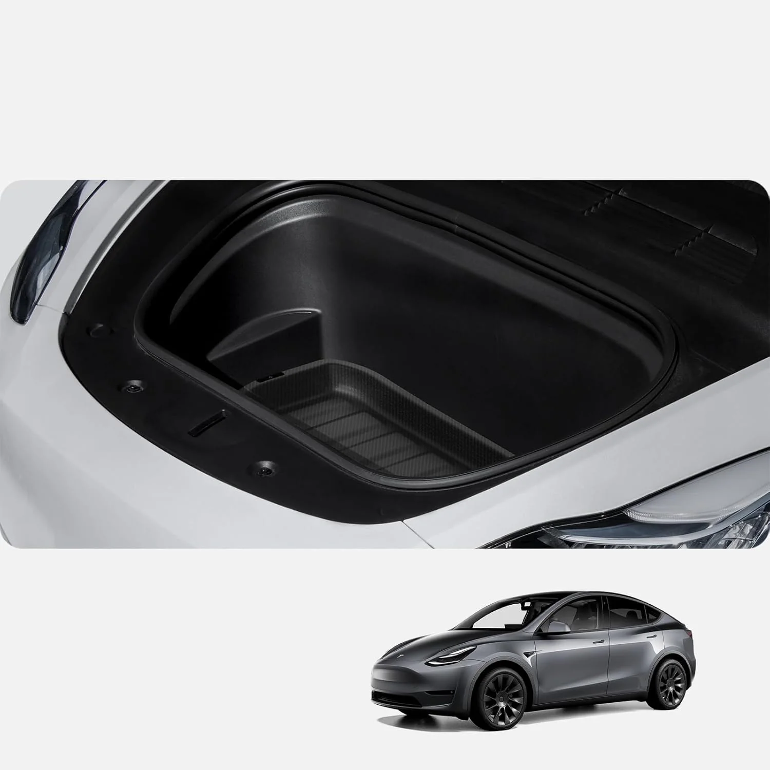 Kofferraummatte vorne für Tesla Model Y, Spigen Car Mat Front Trunk, Schwarz - Image 9
