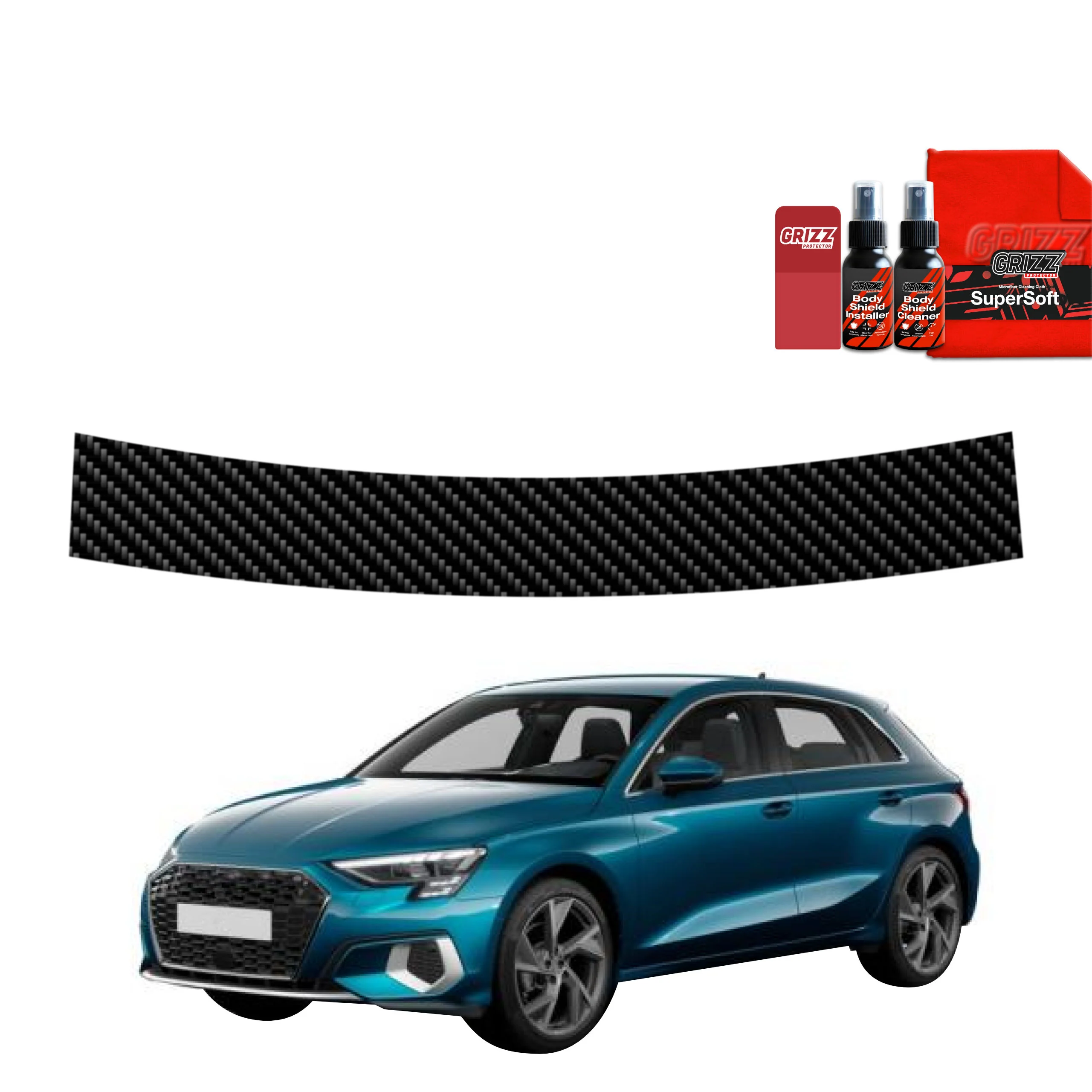 Kohlenstoff Schutzfolie Grizz Protector für Ladekante - Audi A3 8Y Sportback (2020-2023)