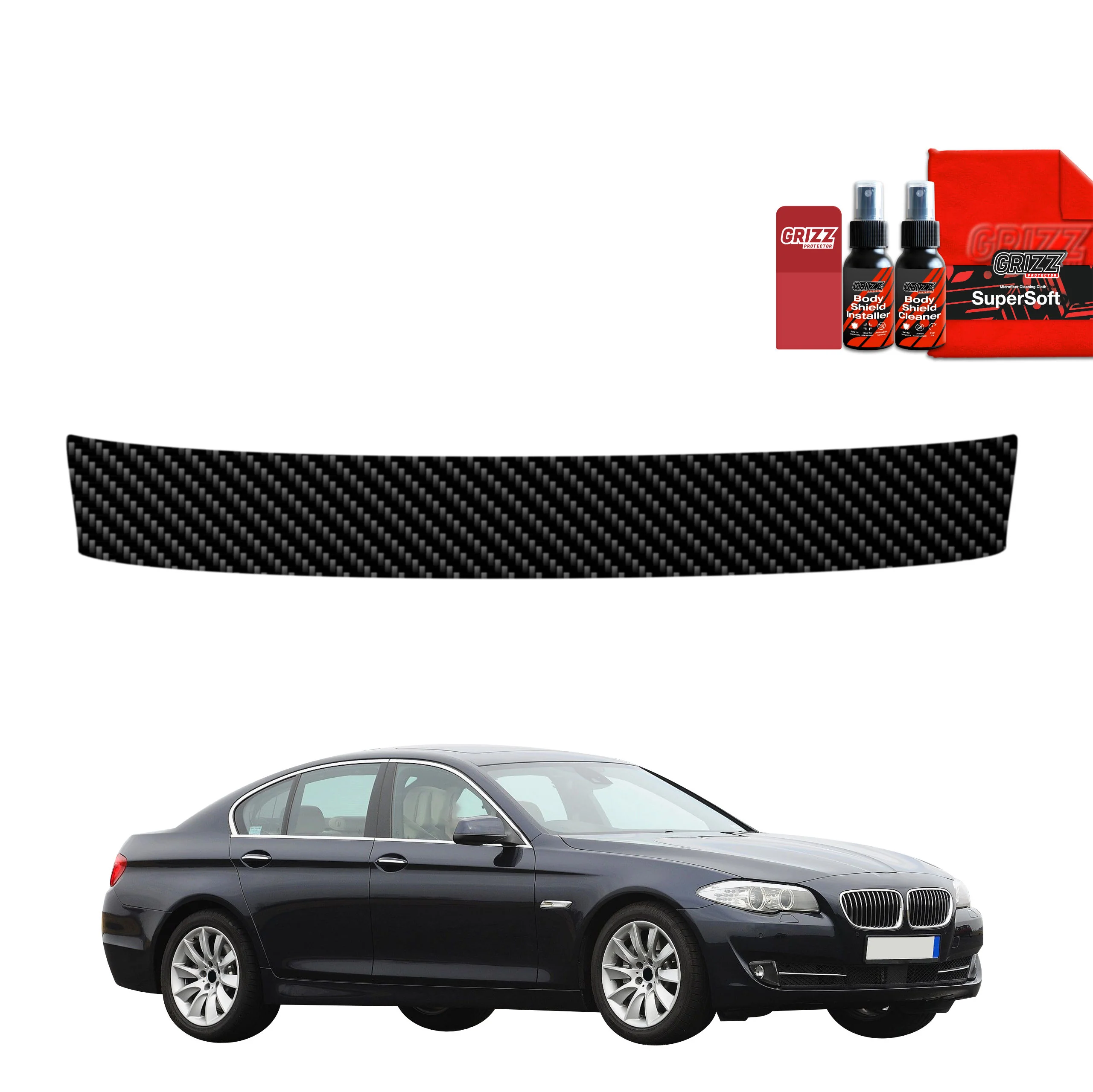 Kohlenstoff Schutzfolie Grizz Protector für Ladekante - BMW 5 F10 Sedan PreLCI (2010-2012)