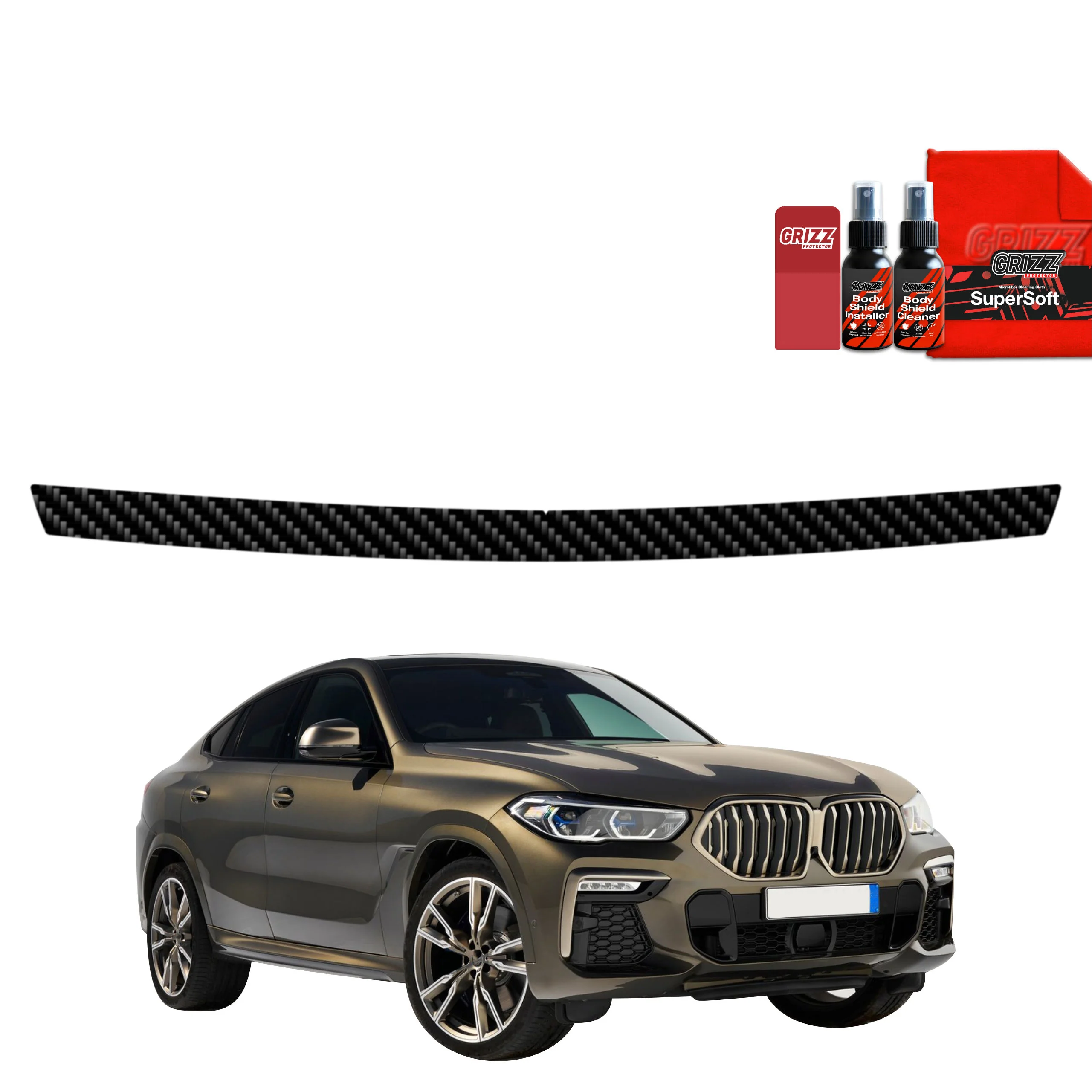 Kohlenstoff Schutzfolie Grizz Protector für Ladekante - BMW X6M (2019-2023)