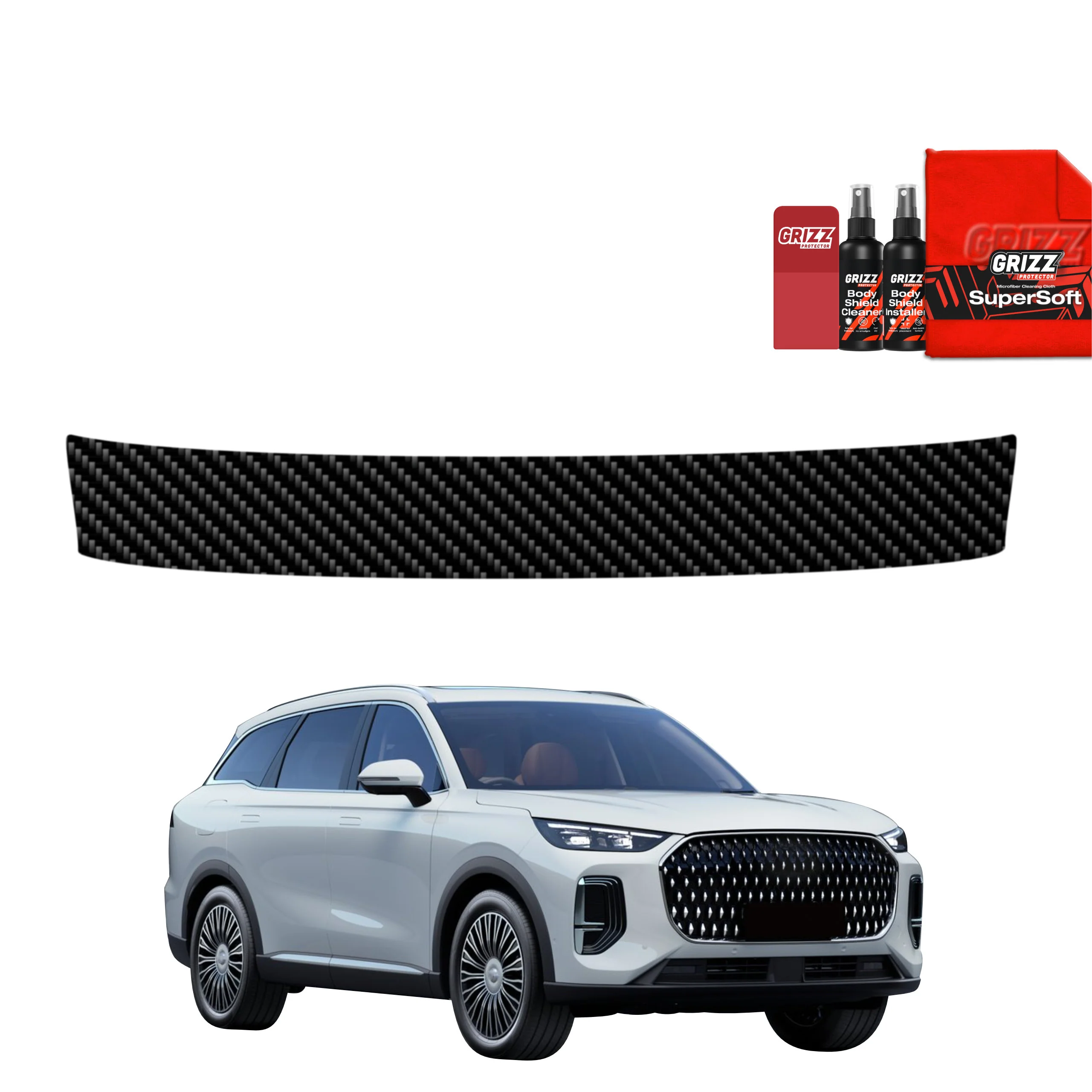 Kohlenstoff Schutzfolie Grizz Protector für Ladekante - Chery Tiggo 9 (2025-2026)