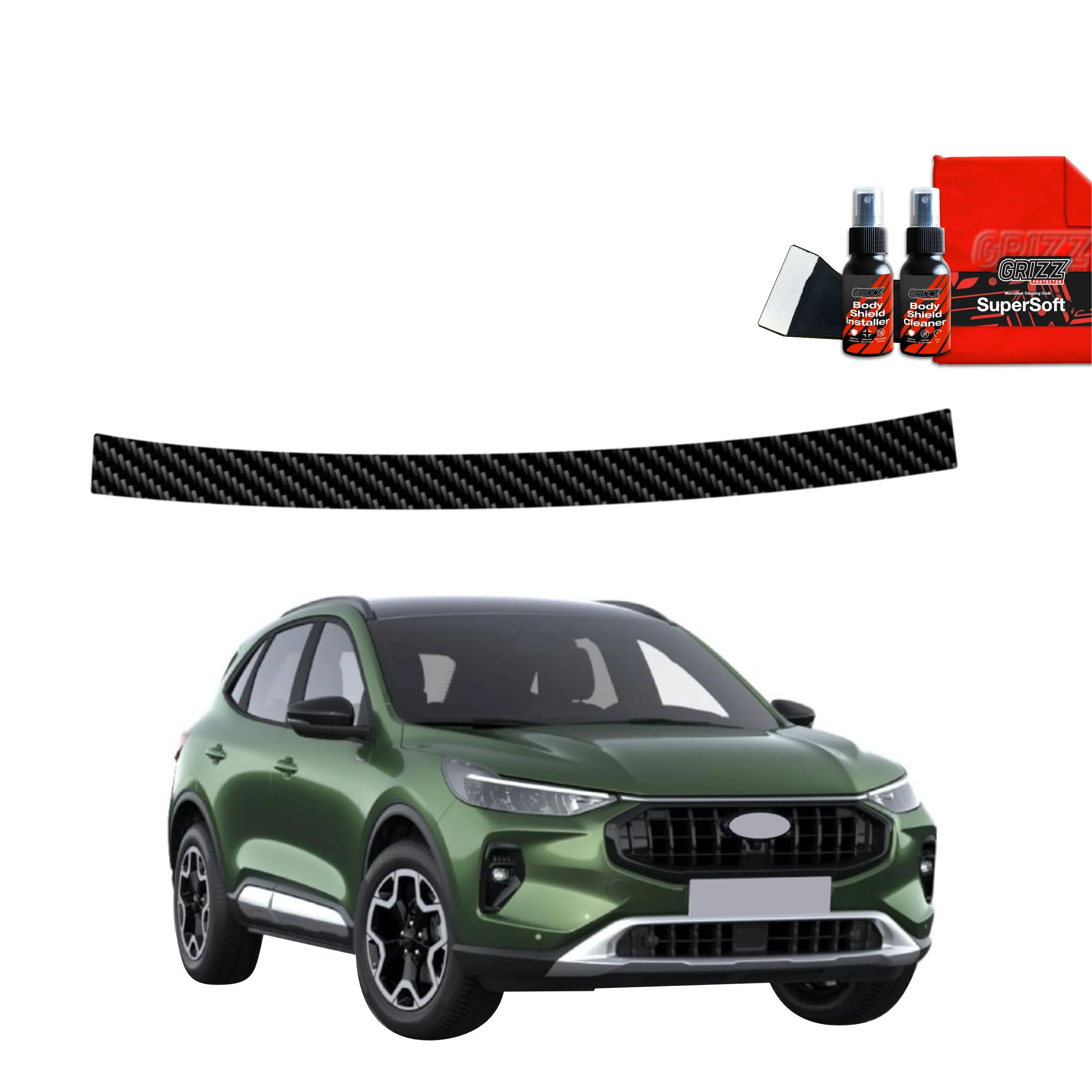 Kohlenstoff Schutzfolie Grizz Protector für Ladekante - Ford Kuga Active Facelift (2024-2025)