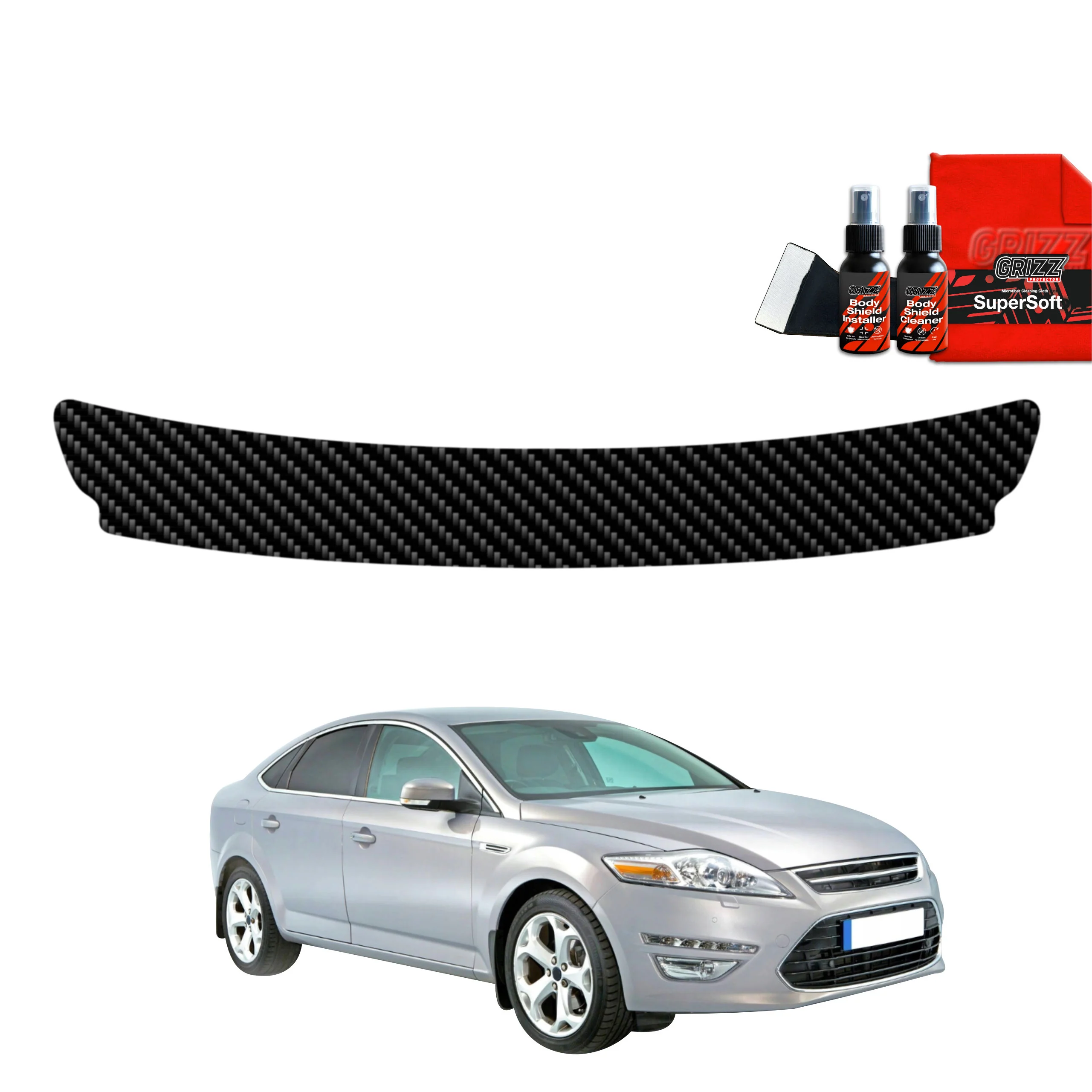Kohlenstoff Schutzfolie Grizz Protector für Ladekante - Ford Mondeo Mk4 Sedan (2007-2014)