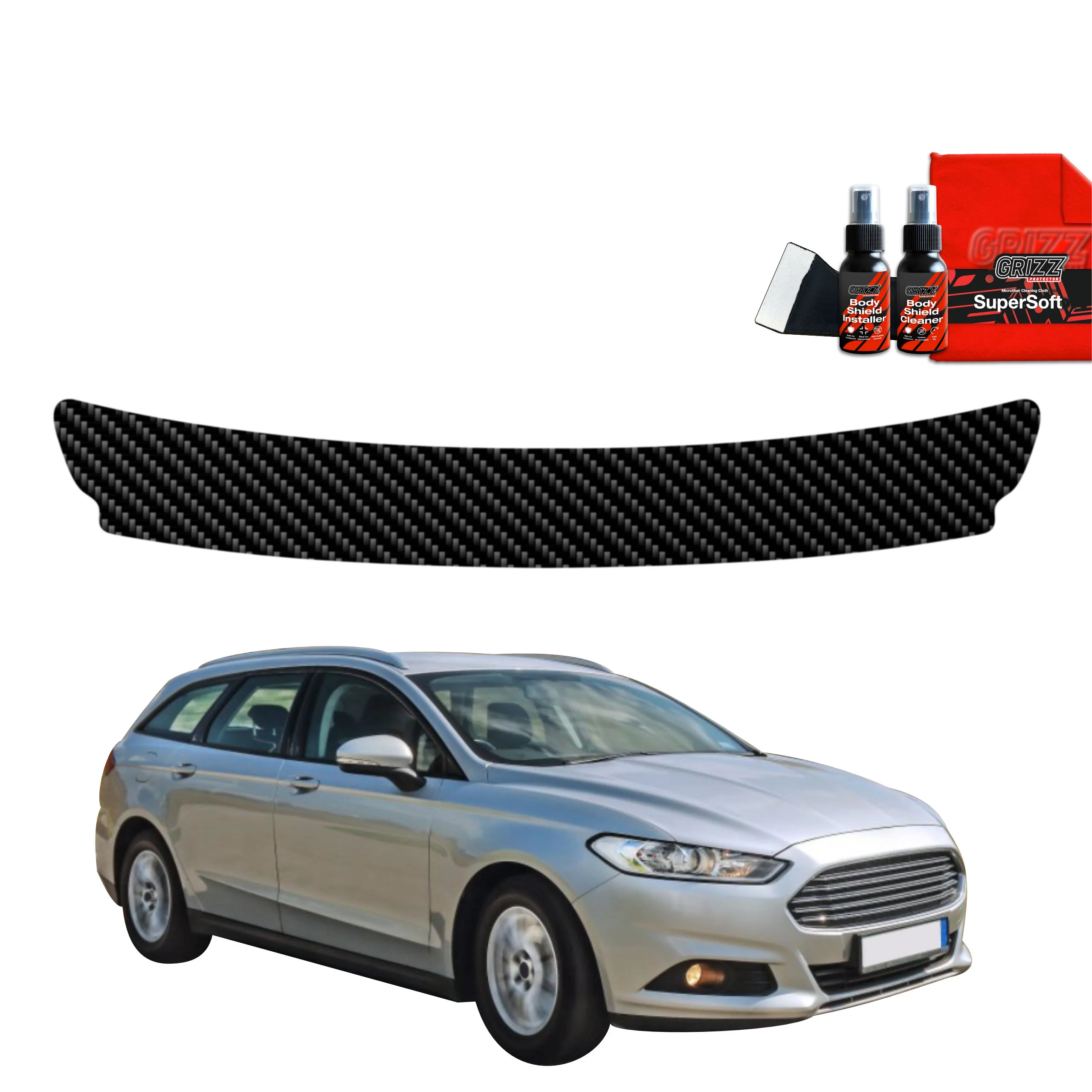 Kohlenstoff Schutzfolie Grizz Protector für Ladekante - Ford Mondeo Mk5 Kombi (2014-2019)