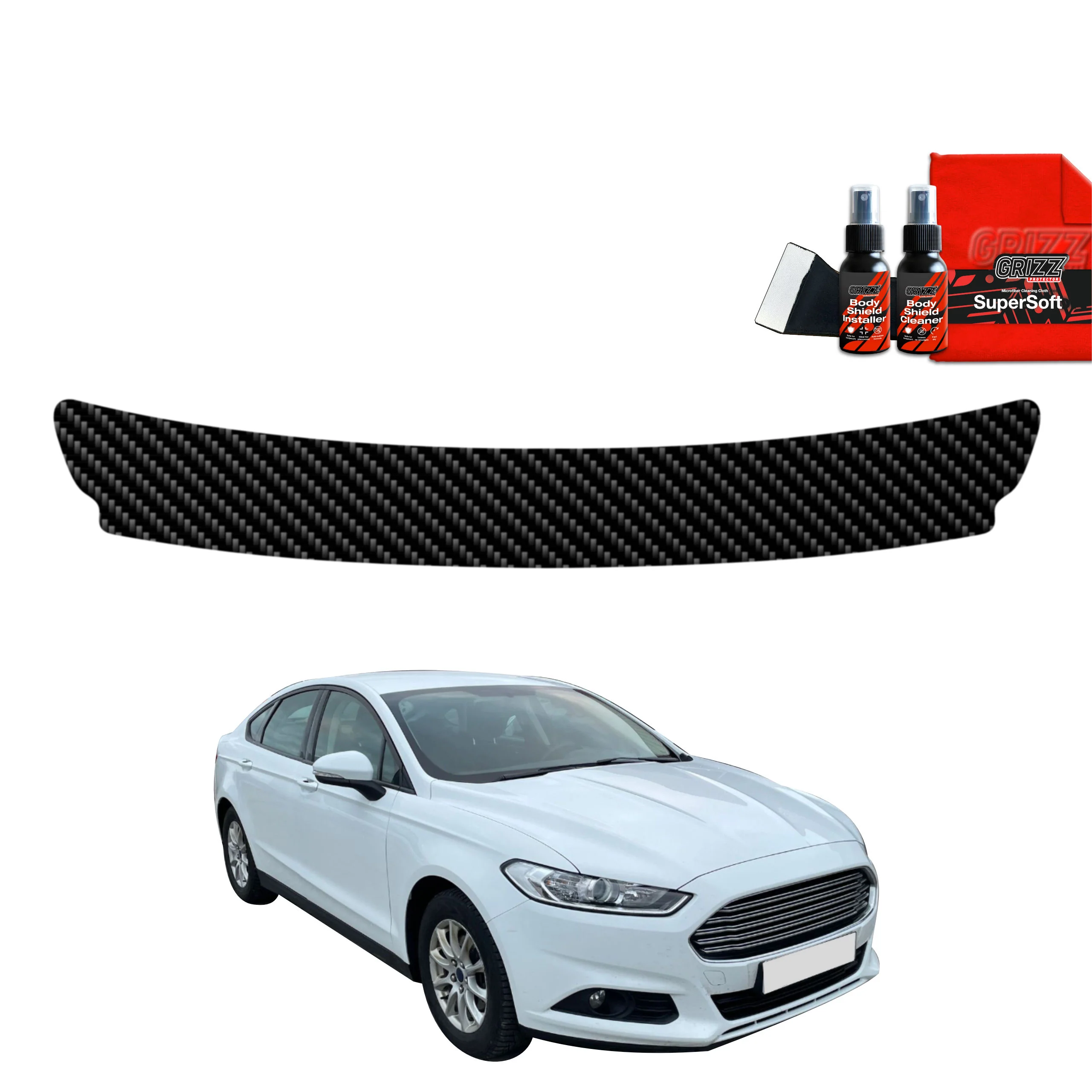 Kohlenstoff Schutzfolie Grizz Protector für Ladekante - Ford Mondeo Mk5 Sedan (2014-2019)