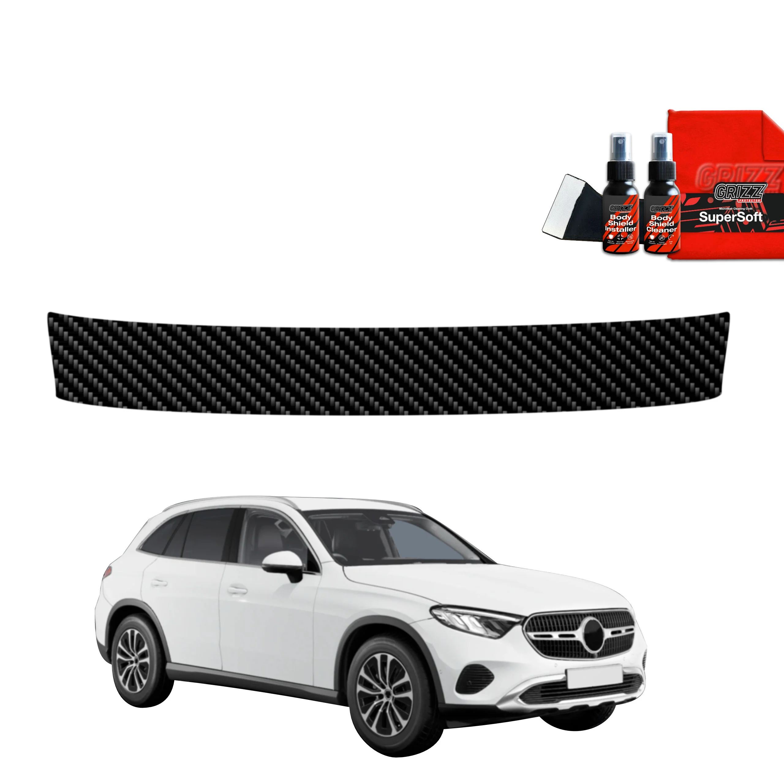 Kohlenstoff Schutzfolie Grizz Protector für Ladekante - Mercedes GLC Wagon (2025)
