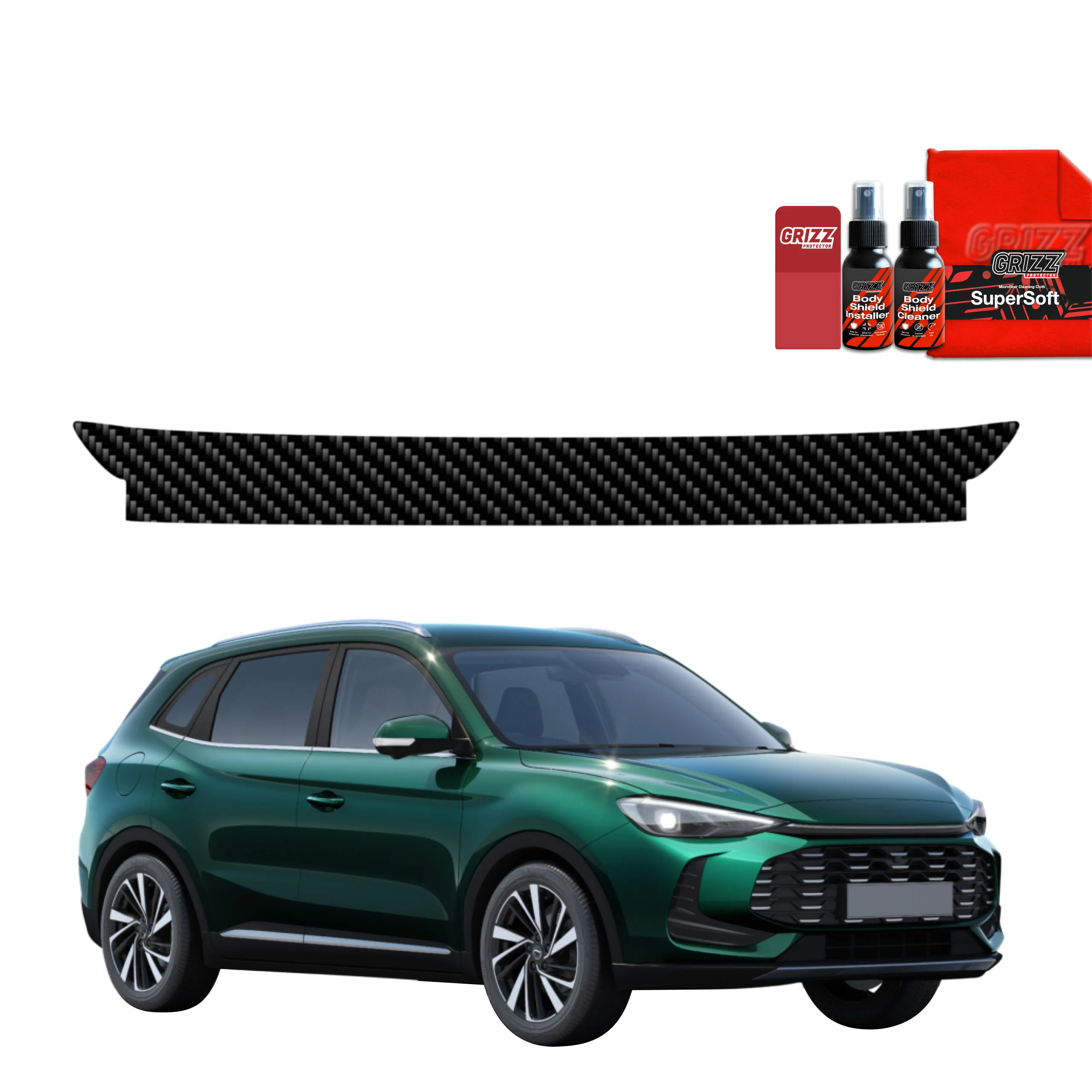 Kohlenstoff Schutzfolie Grizz Protector für Ladekante - MG ZS Hybrid+ (2024-2025)