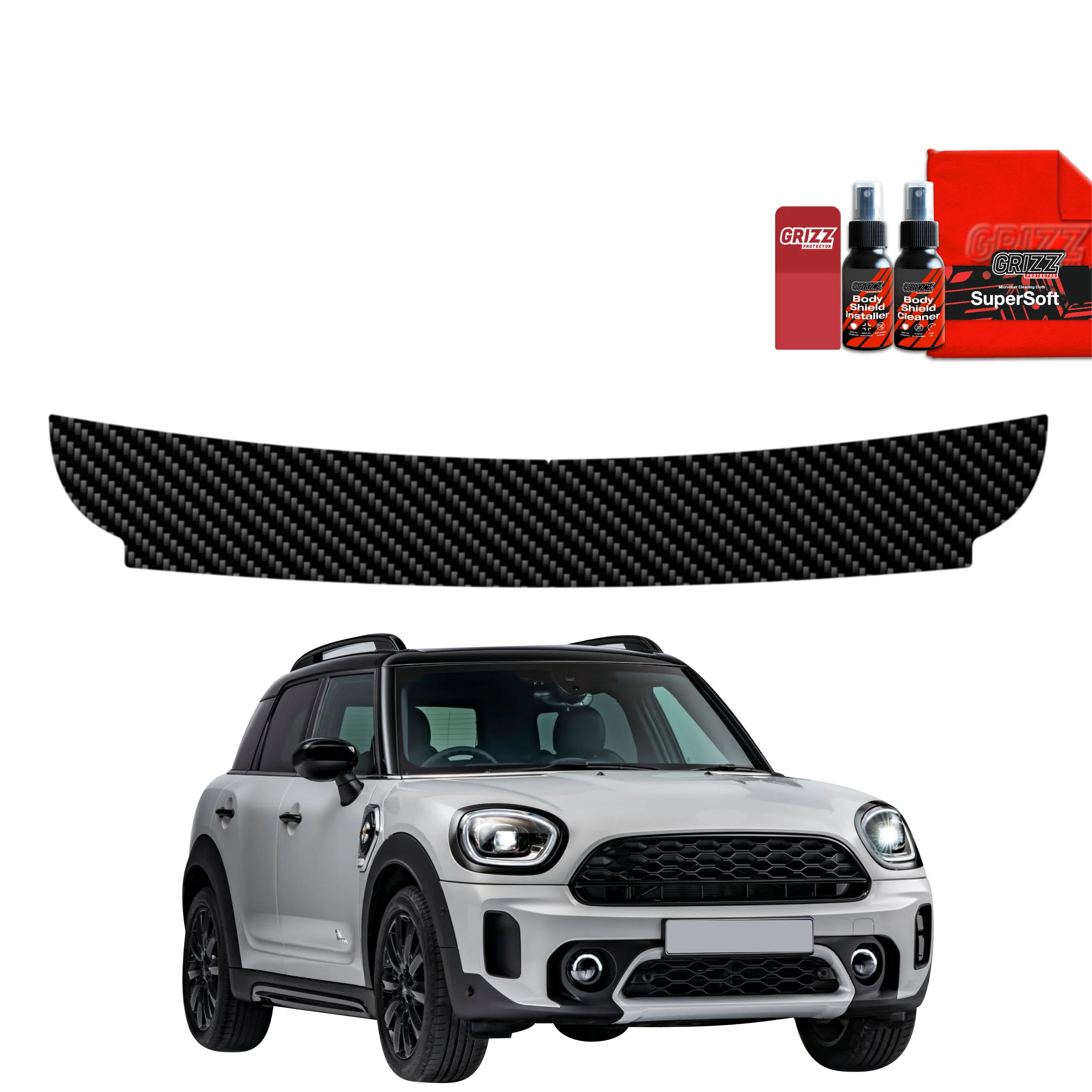 Kohlenstoff Schutzfolie Grizz Protector für Ladekante - Mini Countryman (2023- 2025)