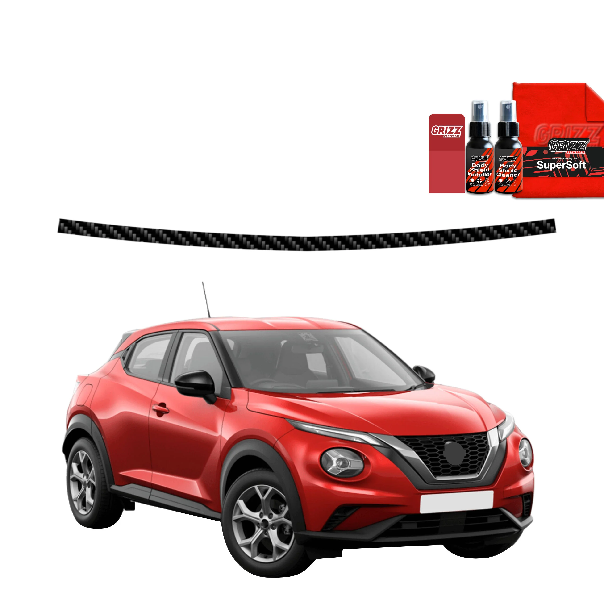 Kohlenstoff Schutzfolie Grizz Protector für Ladekante - Nissan Juke Facelift (2024-2025)