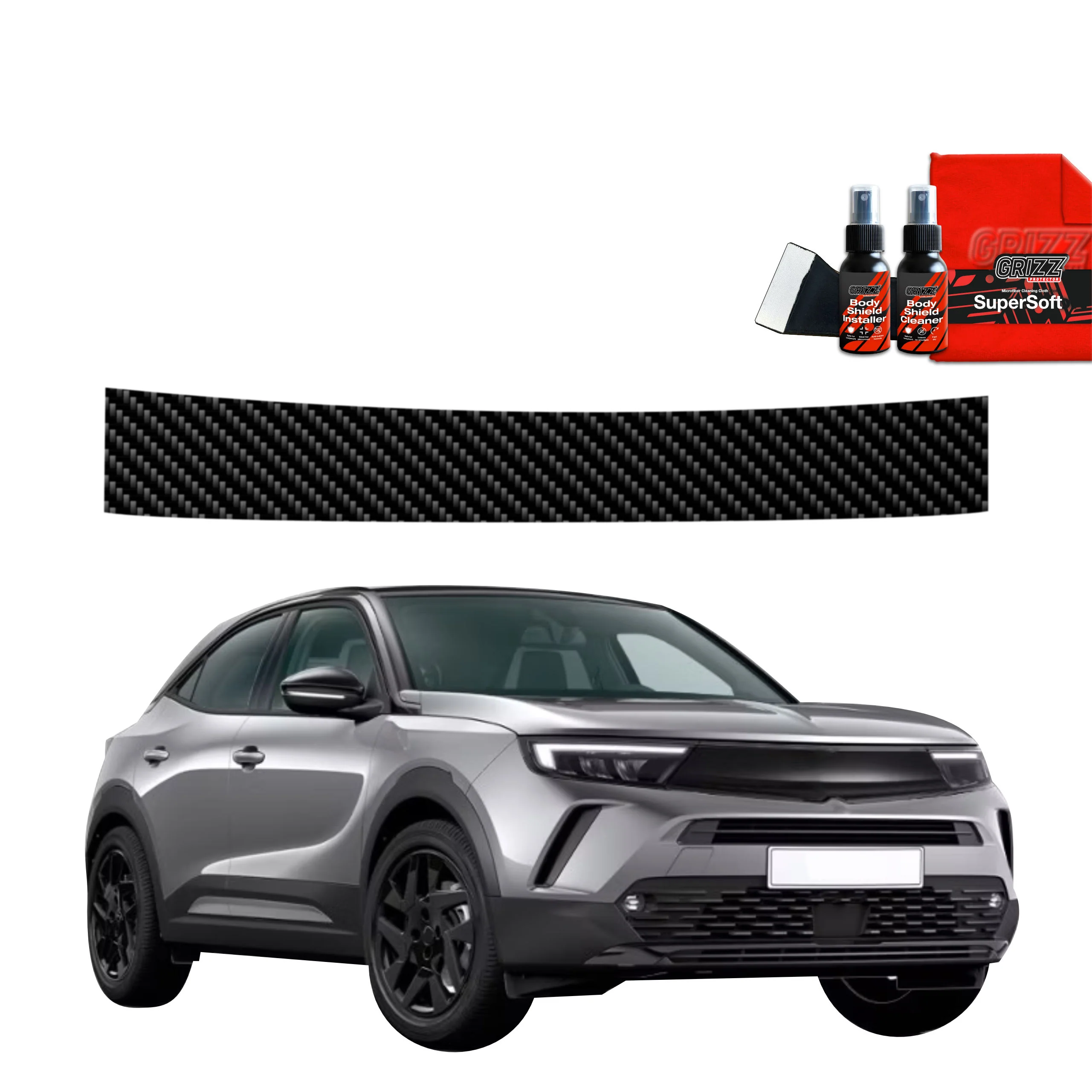 Kohlenstoff Schutzfolie Grizz Protector für Ladekante - Opel Mokka (2021-2025)