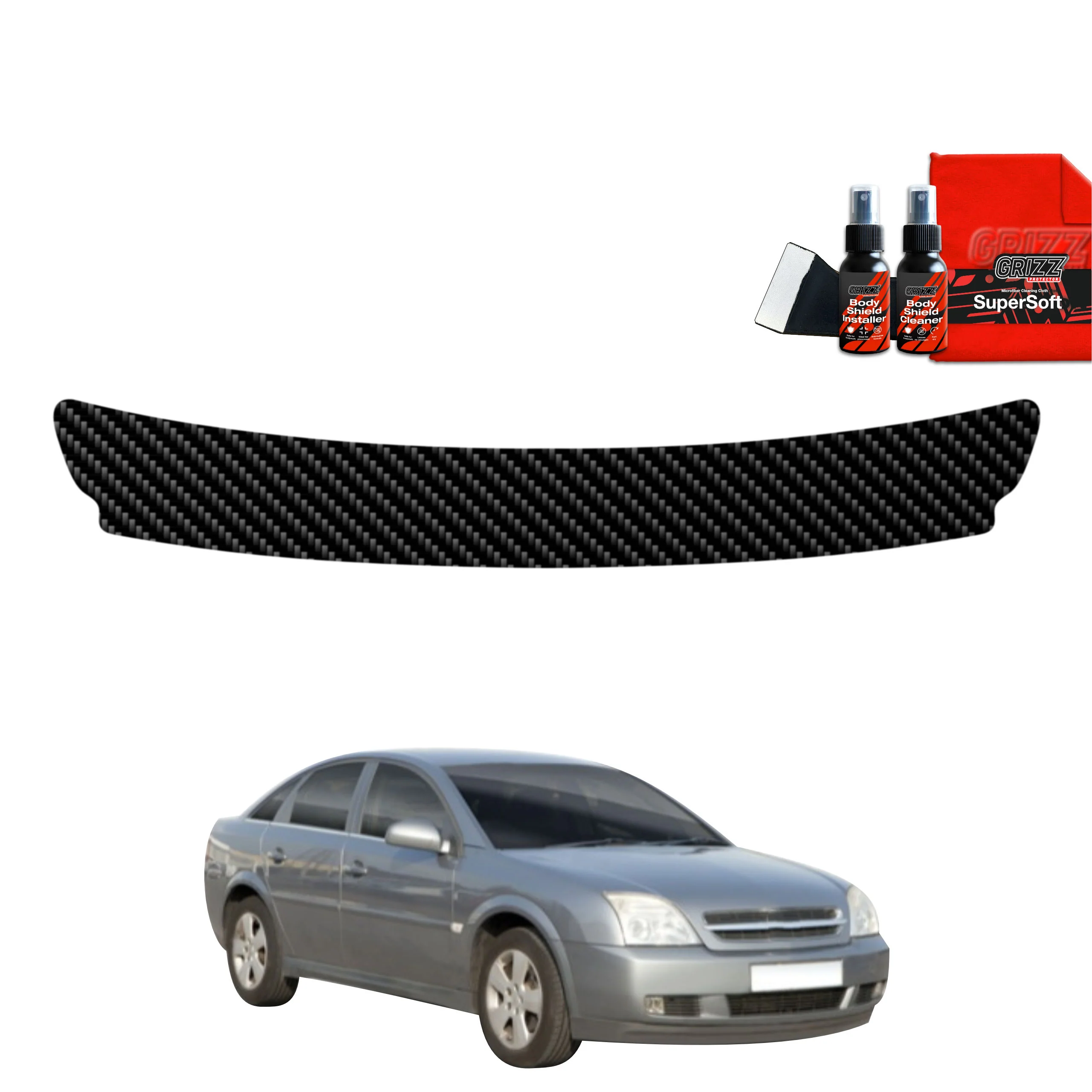 Kohlenstoff Schutzfolie Grizz Protector für Ladekante - Opel Vectra C Liftback (2002-2005)