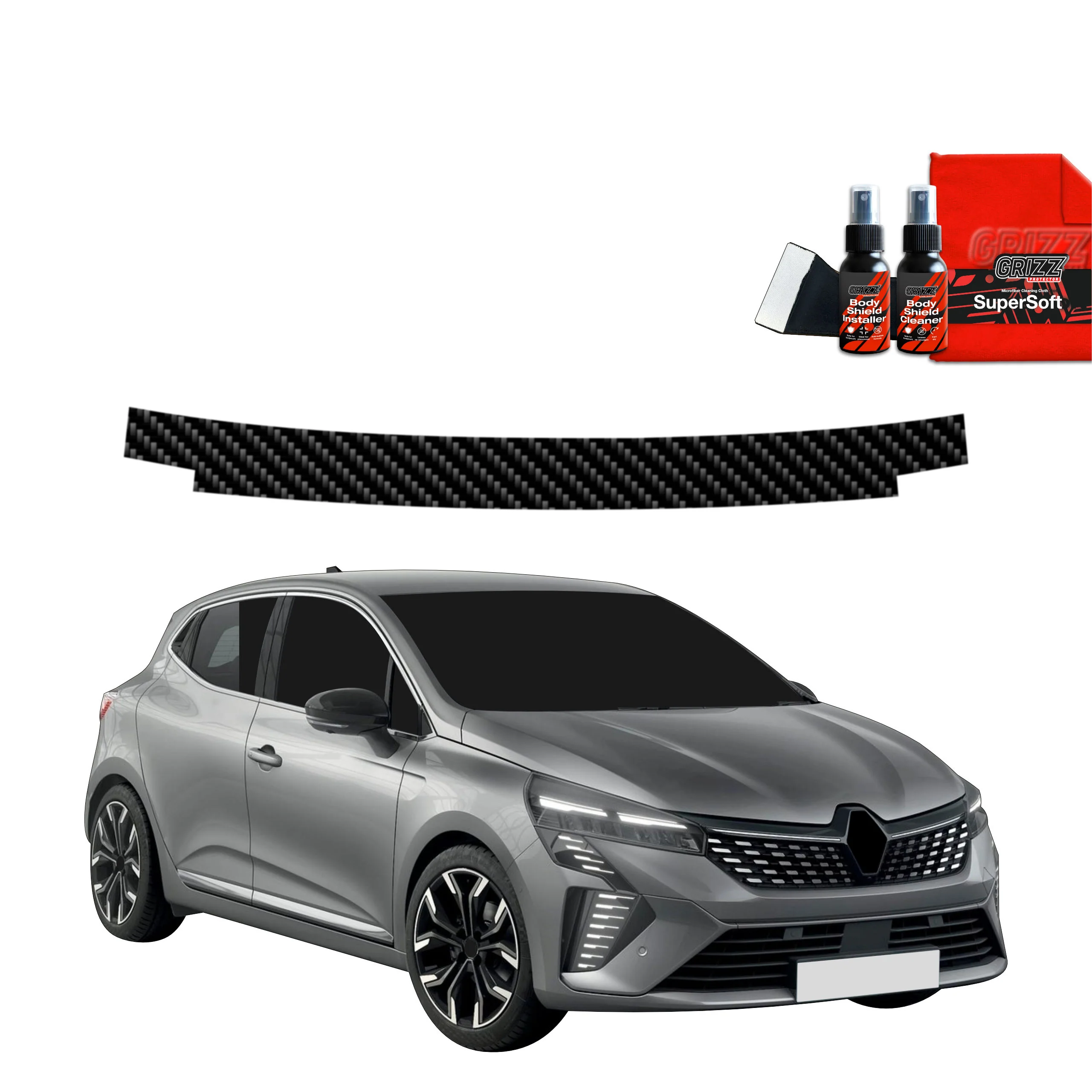 Kohlenstoff Schutzfolie Grizz Protector für Ladekante - Renault Clio (2020-2024)