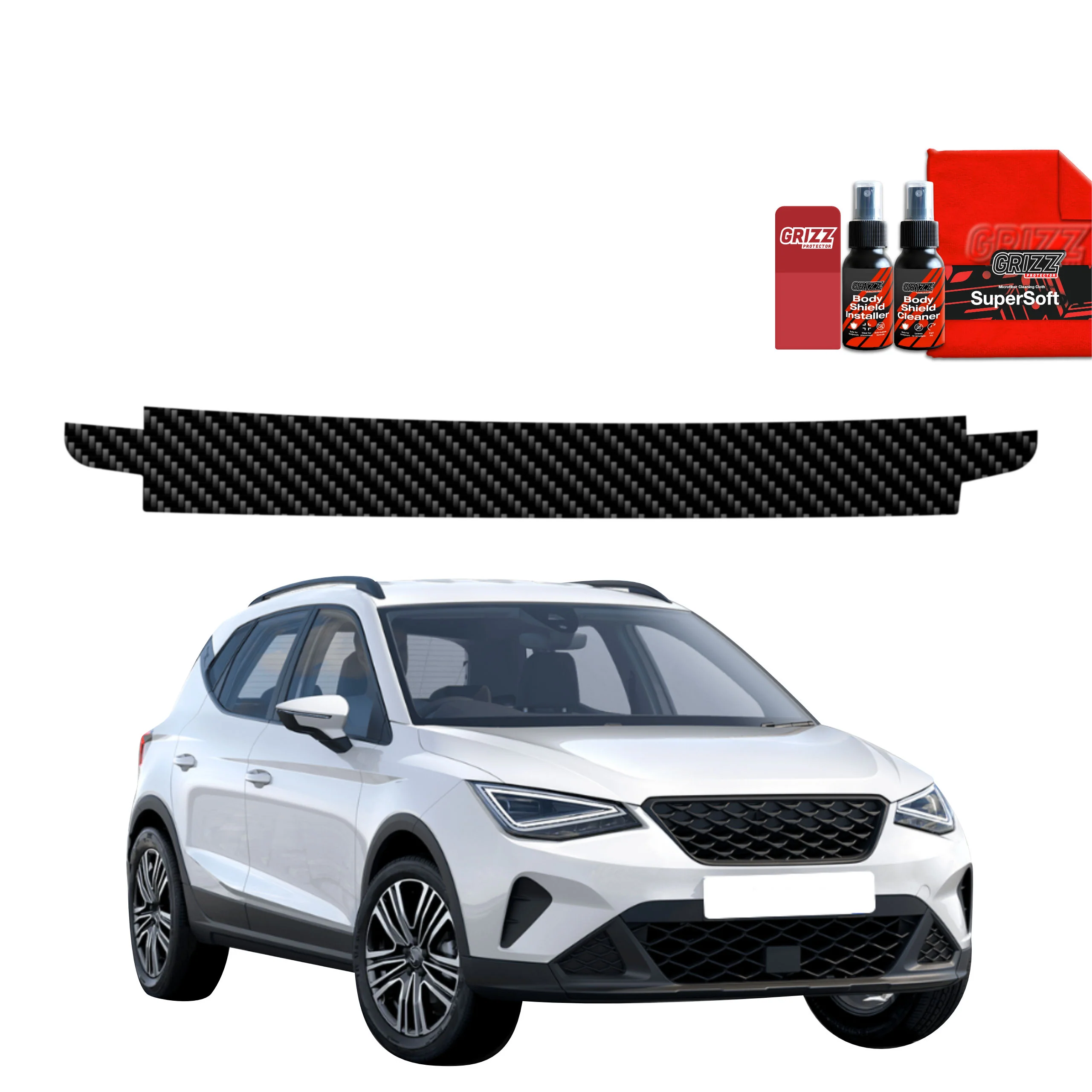 Kohlenstoff Schutzfolie Grizz Protector für Ladekante - Seat Arona (2021-2025)
