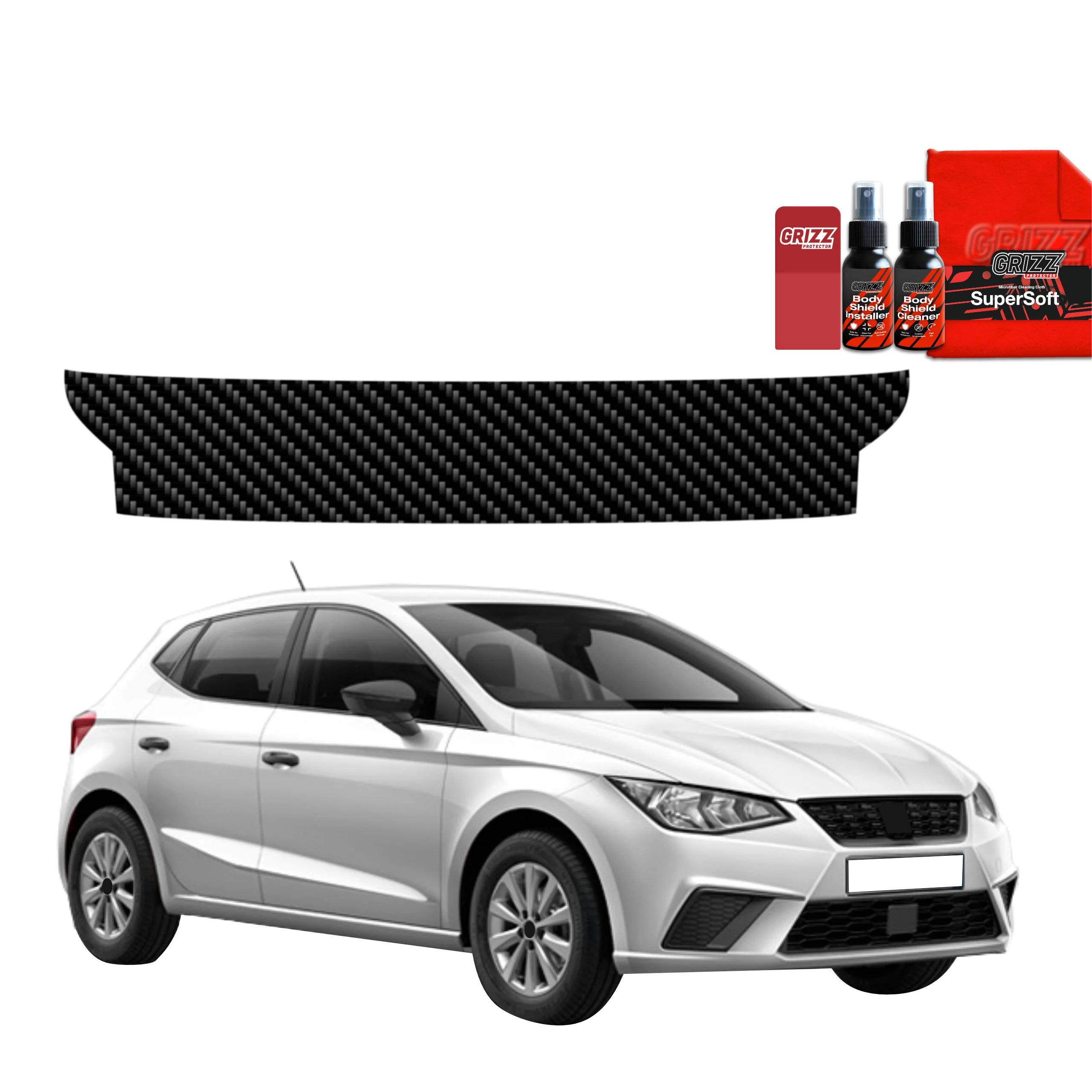 Kohlenstoff Schutzfolie Grizz Protector für Ladekante - Seat Ibiza (2021-2025)
