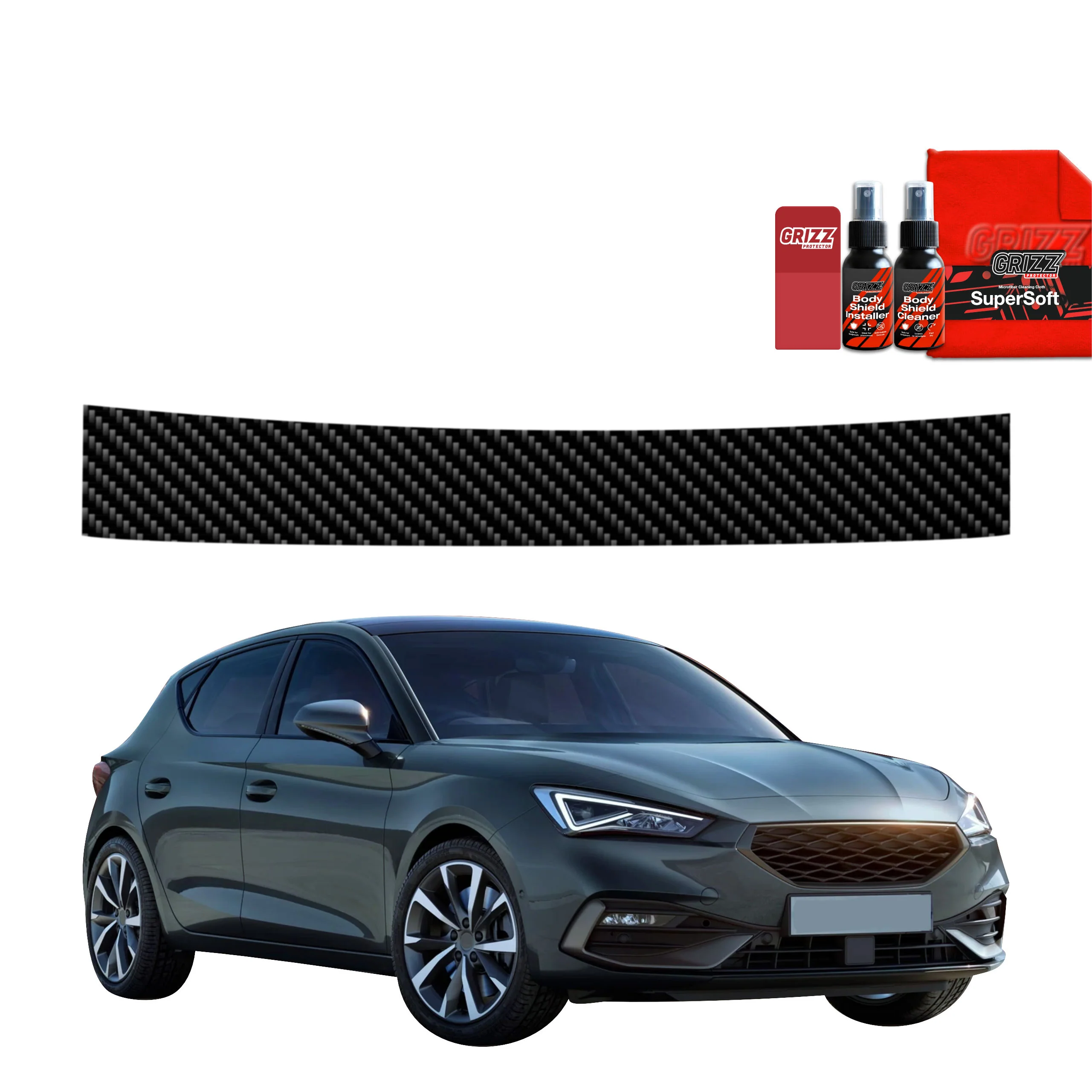 Kohlenstoff Schutzfolie Grizz Protector für Ladekante - Seat Leon (2024-2025)