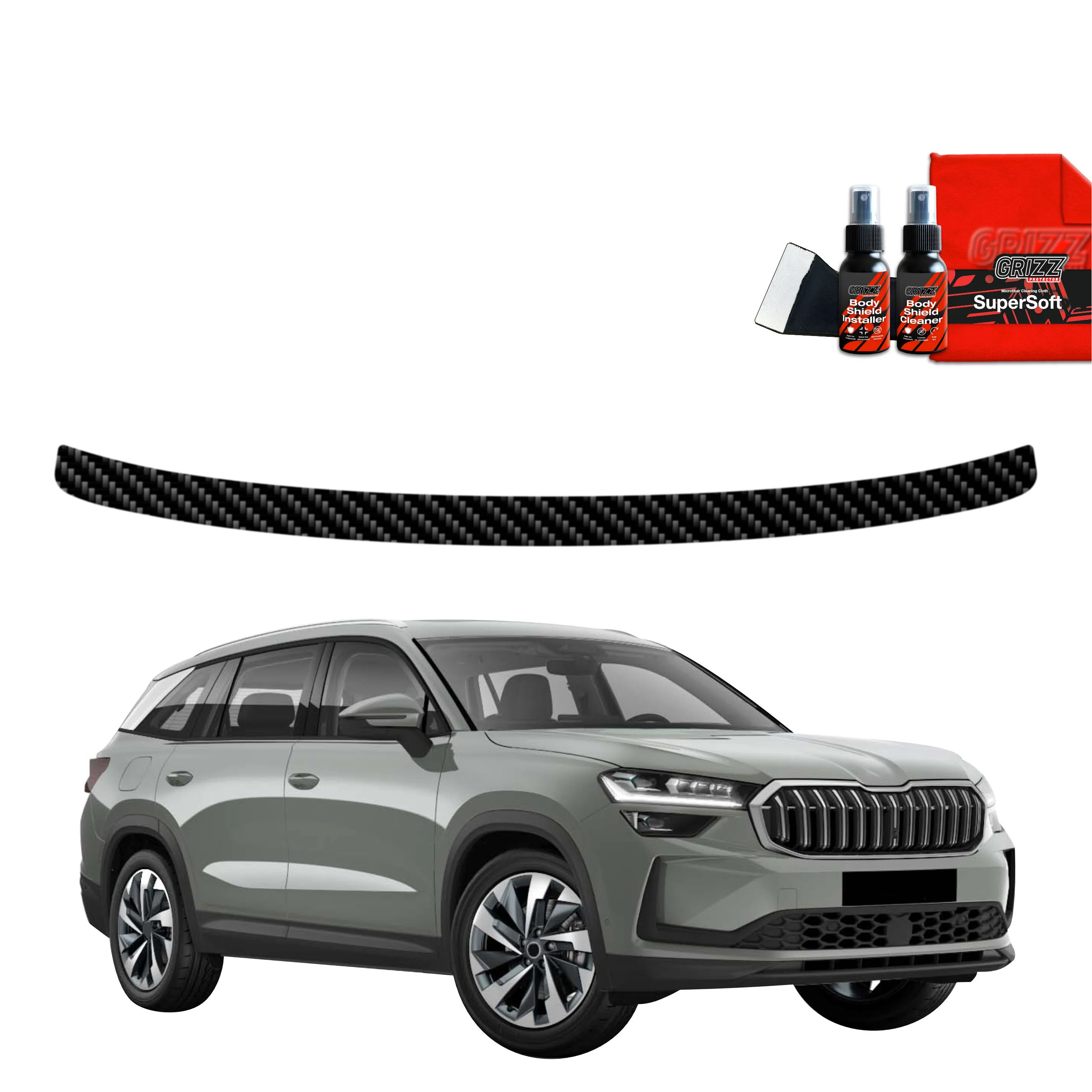 Kohlenstoff Schutzfolie Grizz Protector für Ladekante - Skoda Kodiaq 2 (2024-2025)