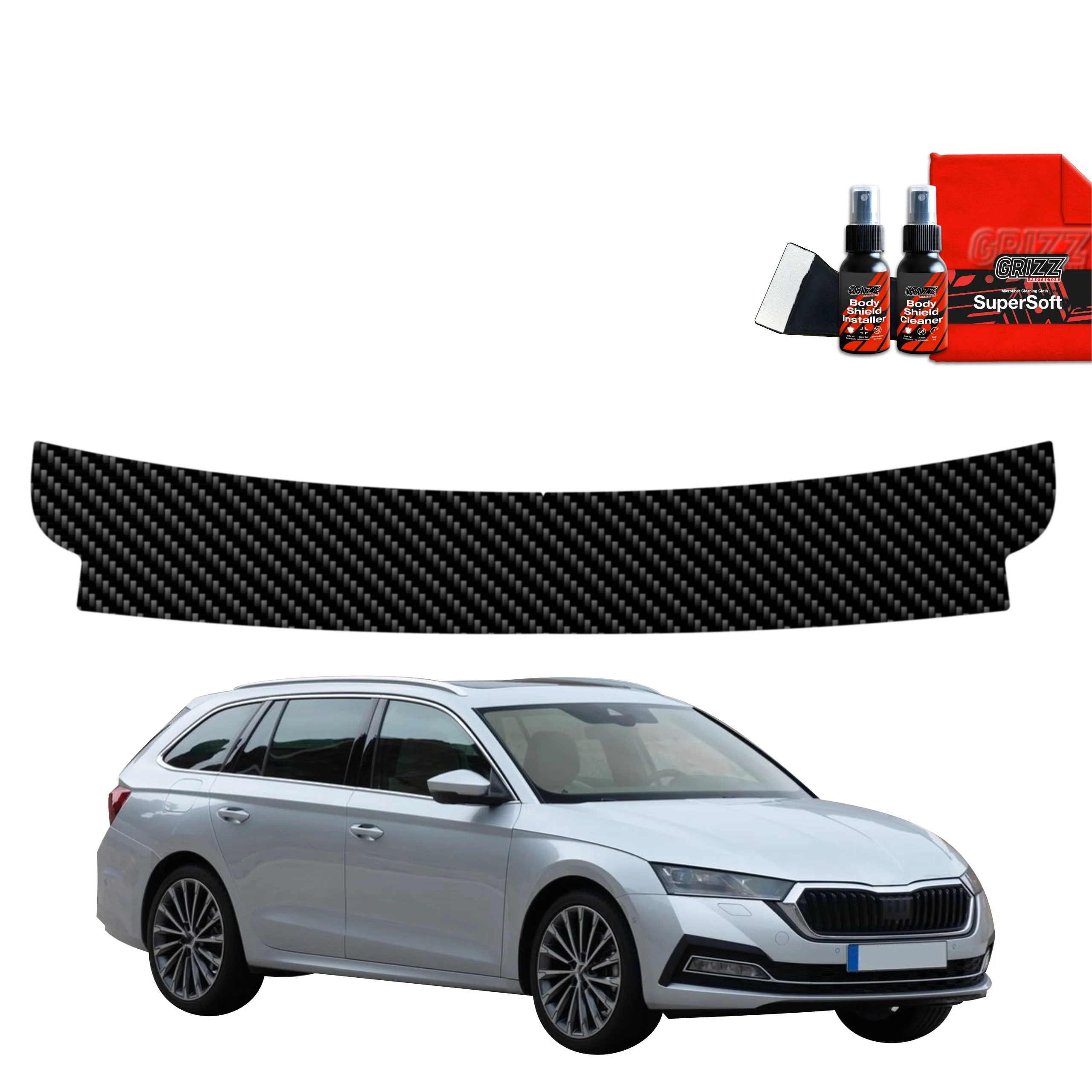 Kohlenstoff Schutzfolie Grizz Protector für Ladekante - Skoda Octavia 4 Kombi (2019-2024)