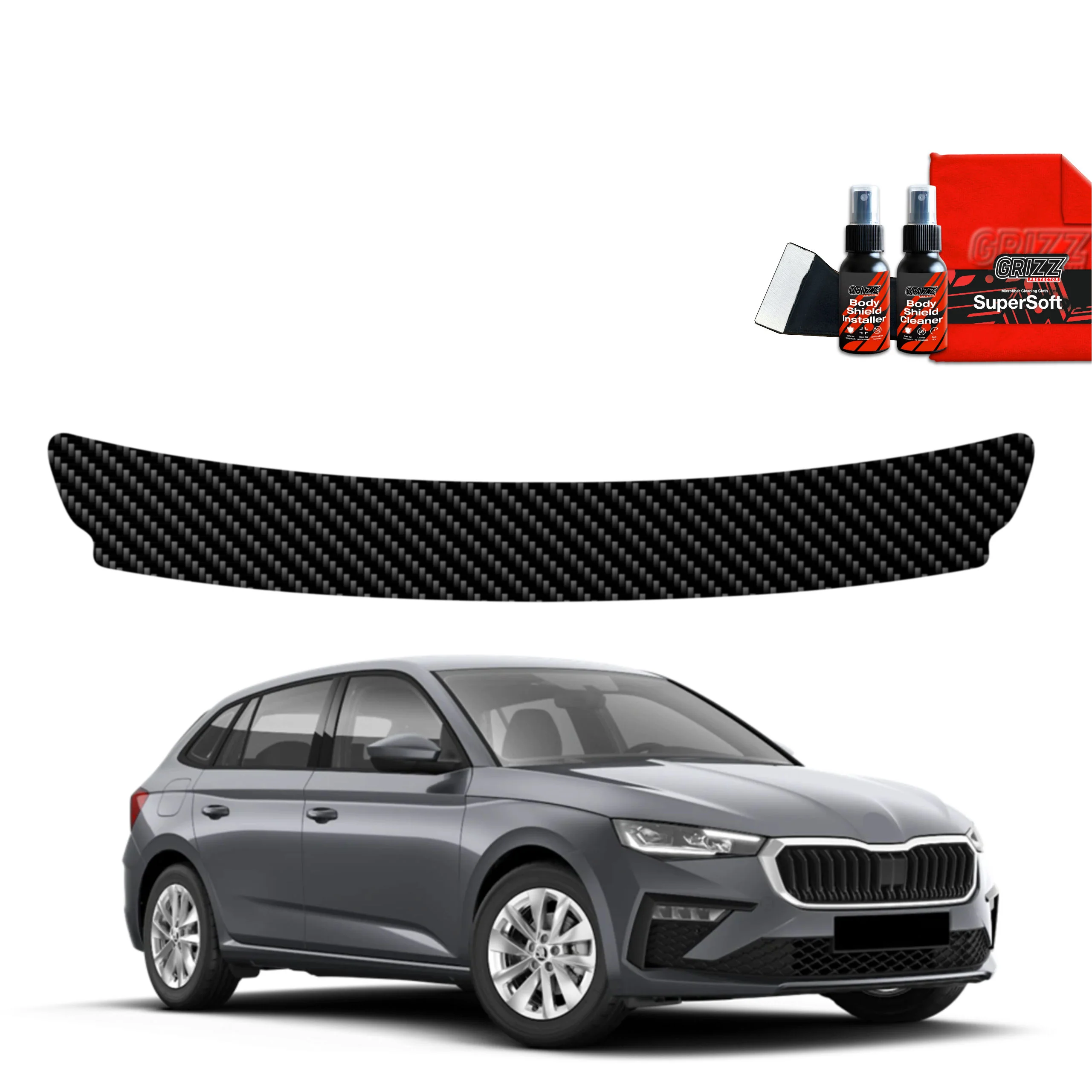 Kohlenstoff Schutzfolie Grizz Protector für Ladekante - Skoda Scala (2023- 2025)