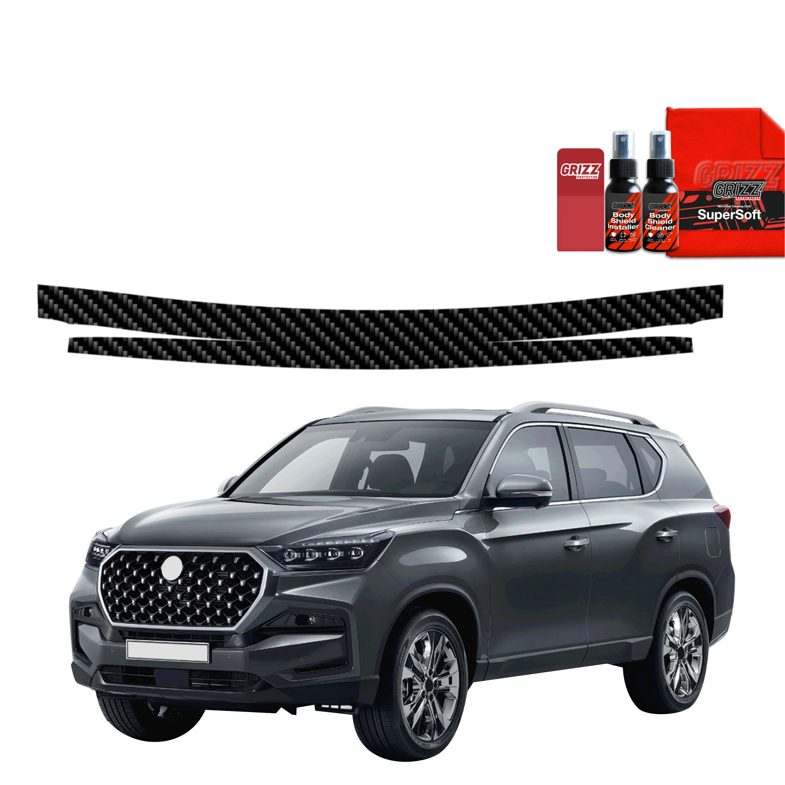 Kohlenstoff Schutzfolie Grizz Protector für Ladekante - SsangYong Rexton (2023-2025)