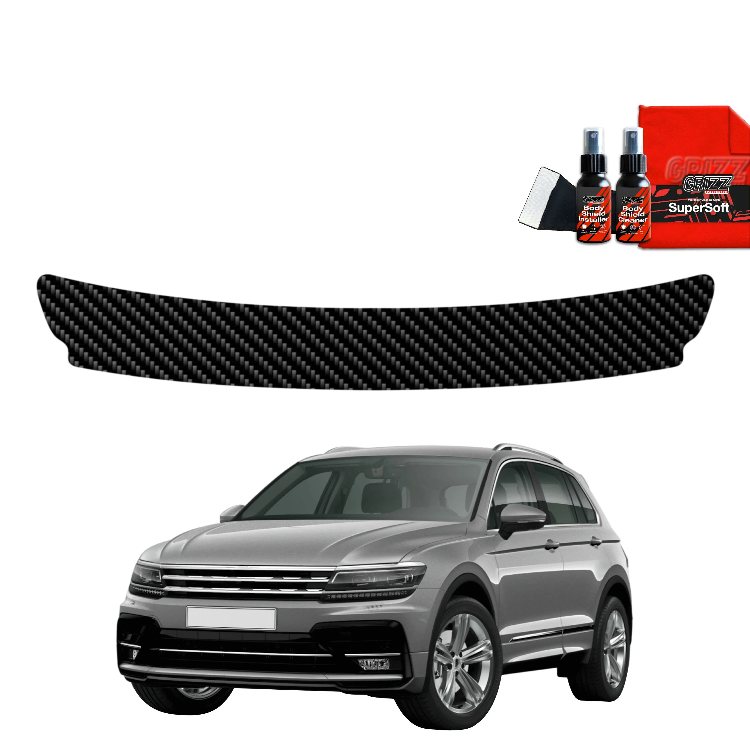 Kohlenstoff Schutzfolie Grizz Protector für Ladekante - Volkswagen Tiguan 2 (2016-2020)